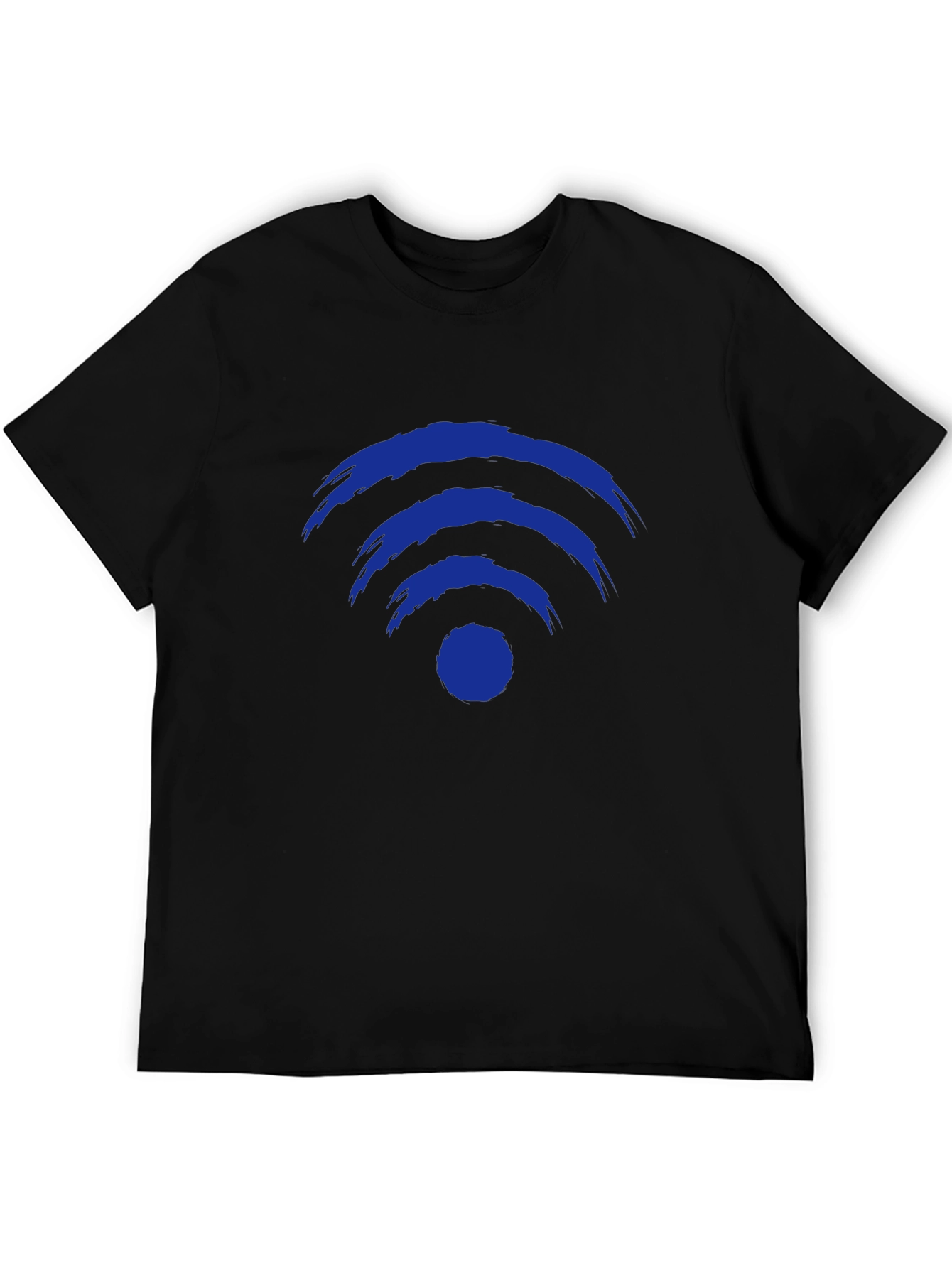 Abstract WiFi Symbol Graphic Tee - Black