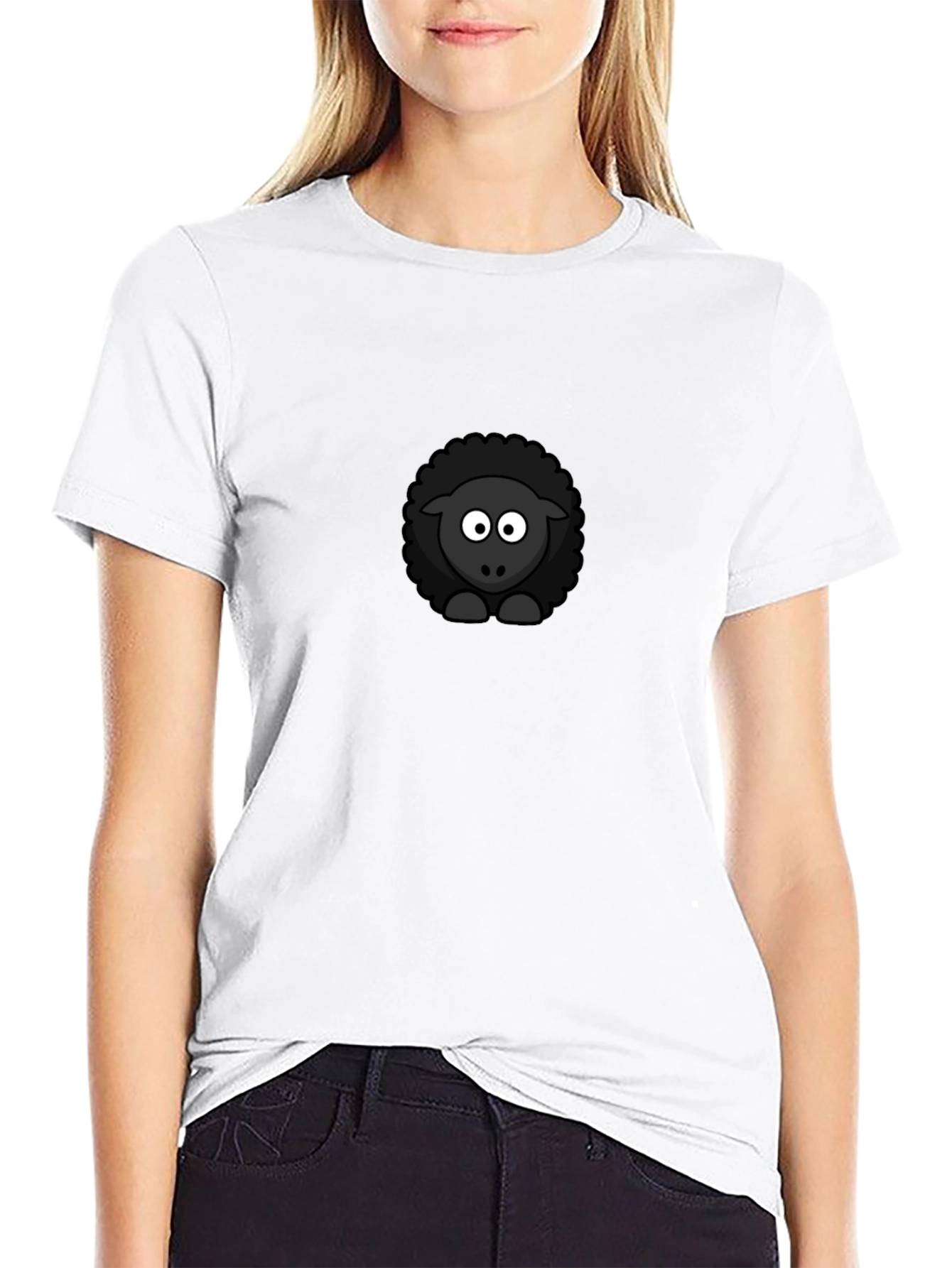 Black Sheep Cartoon Graphic Tee