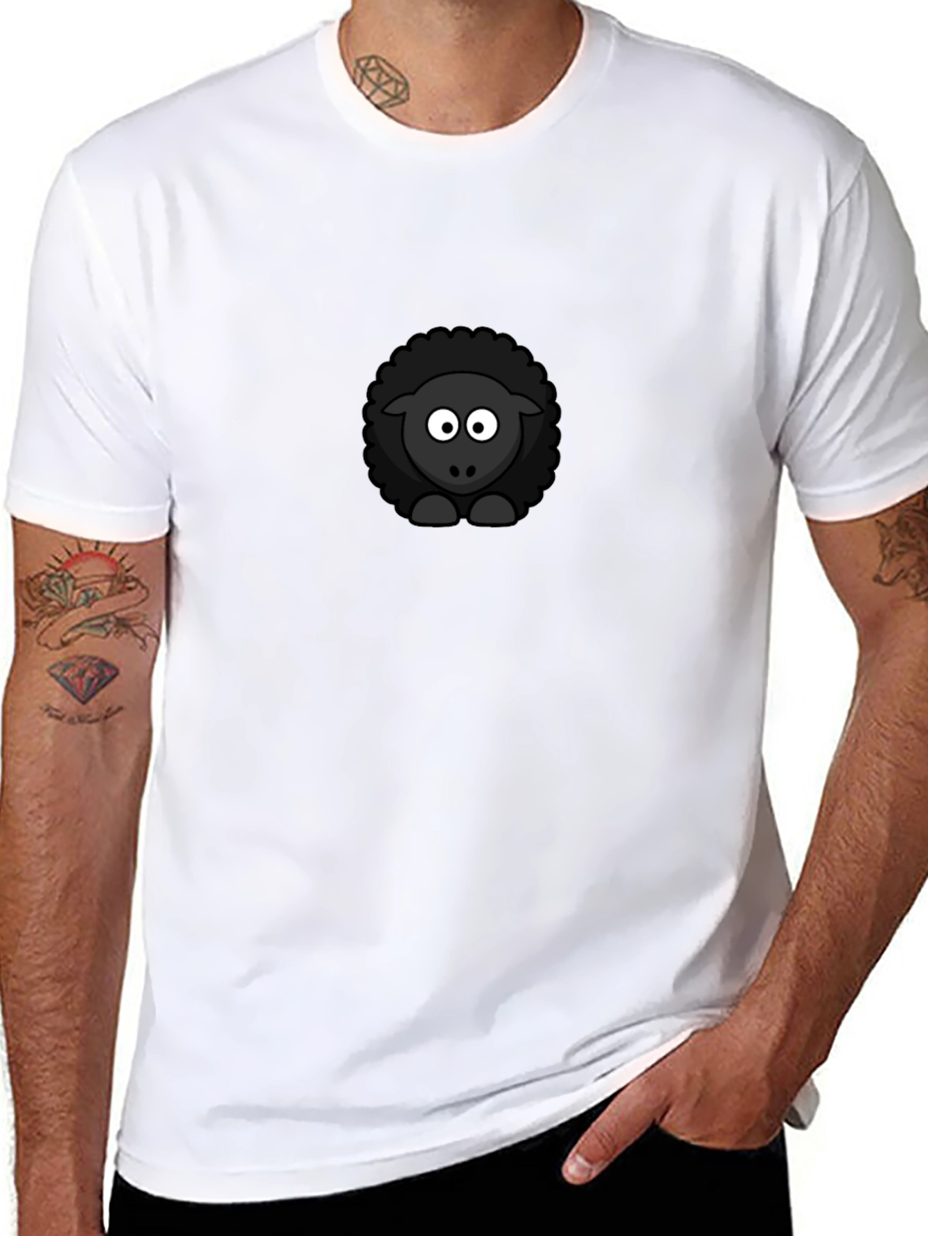Black Sheep Cartoon Graphic Tee