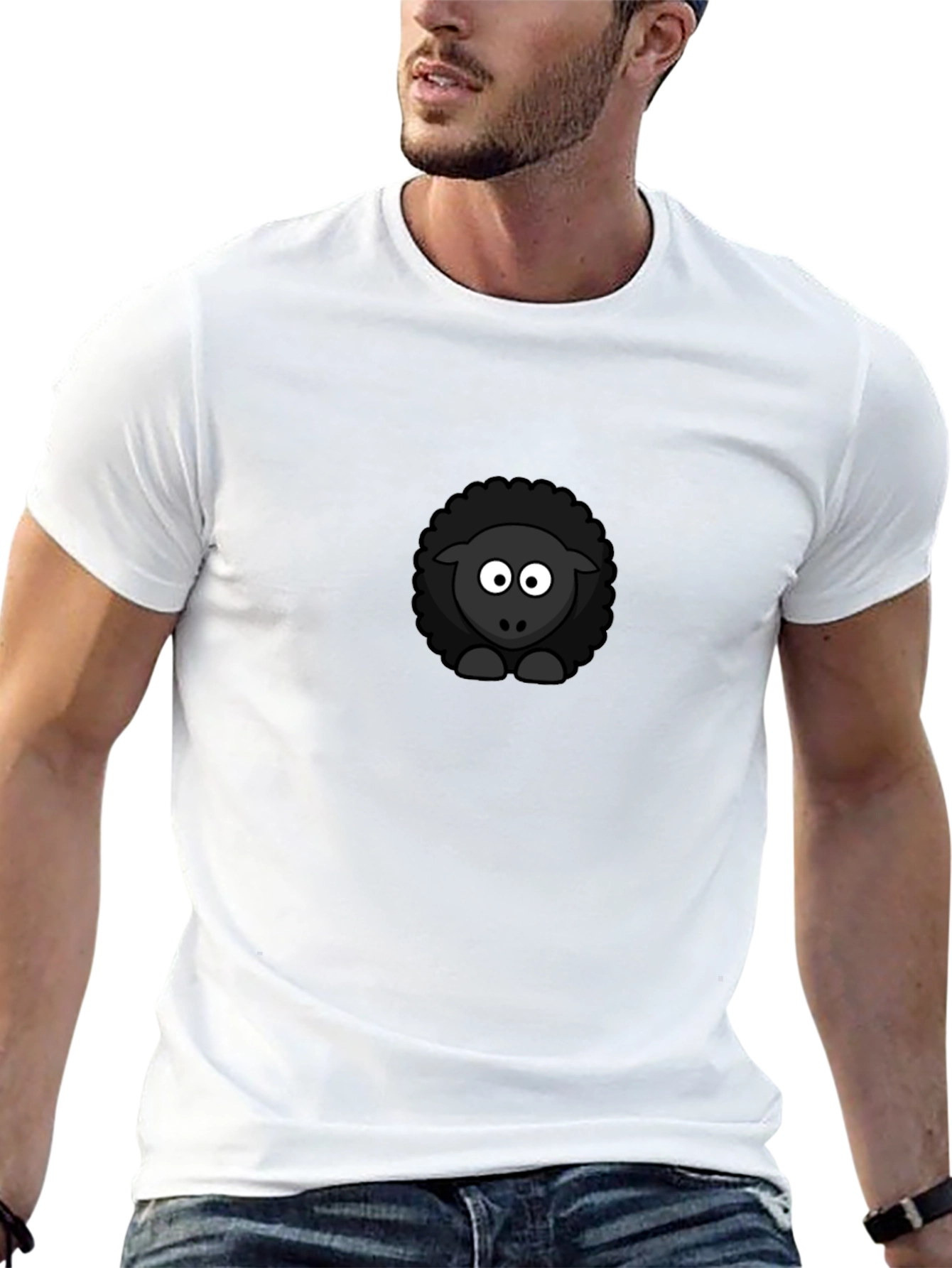 Black Sheep Cartoon Graphic Tee