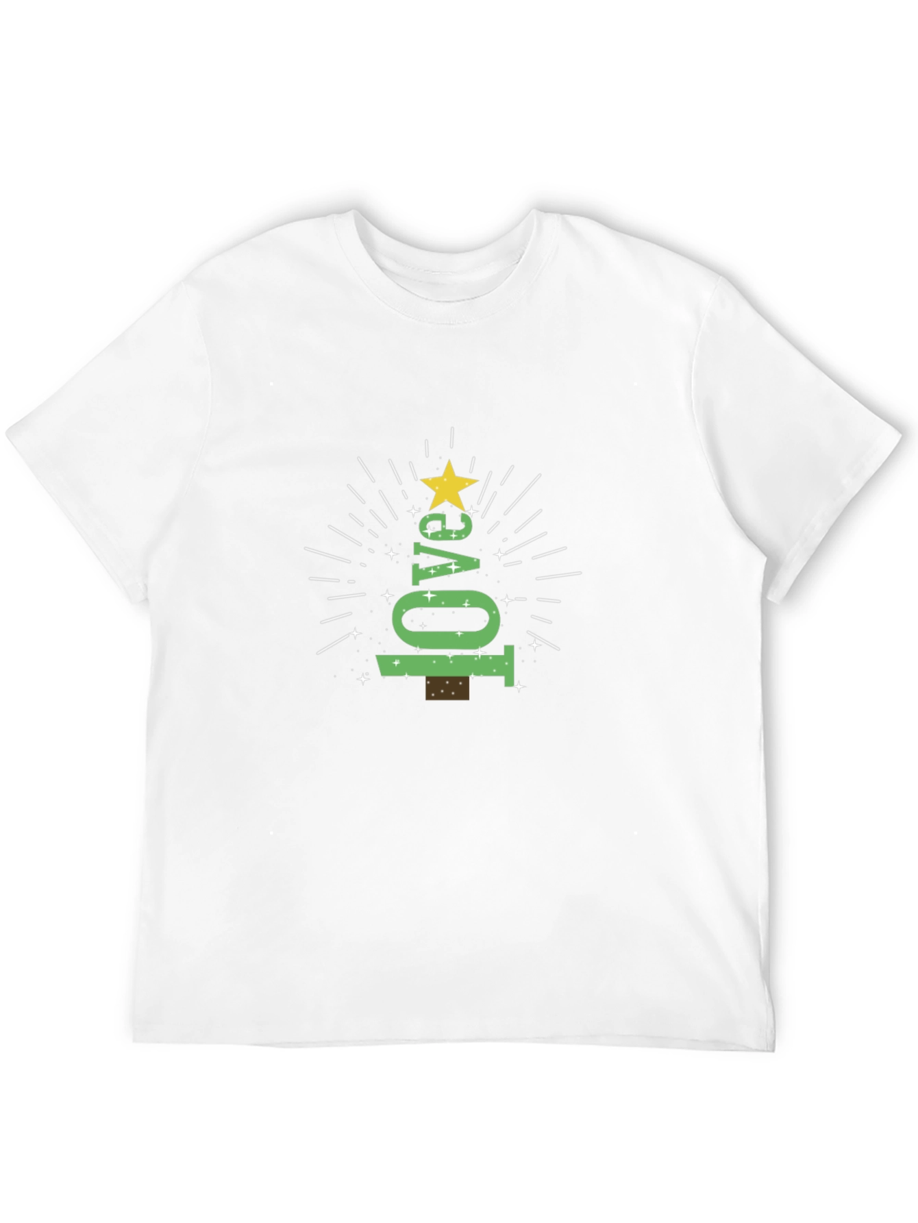 Festive Love Tree Graphic Tee - Black