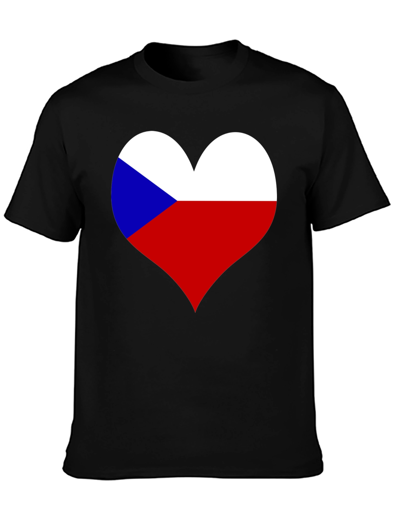 Czech Republic Flag Heart T-Shirt - Show Your Love!