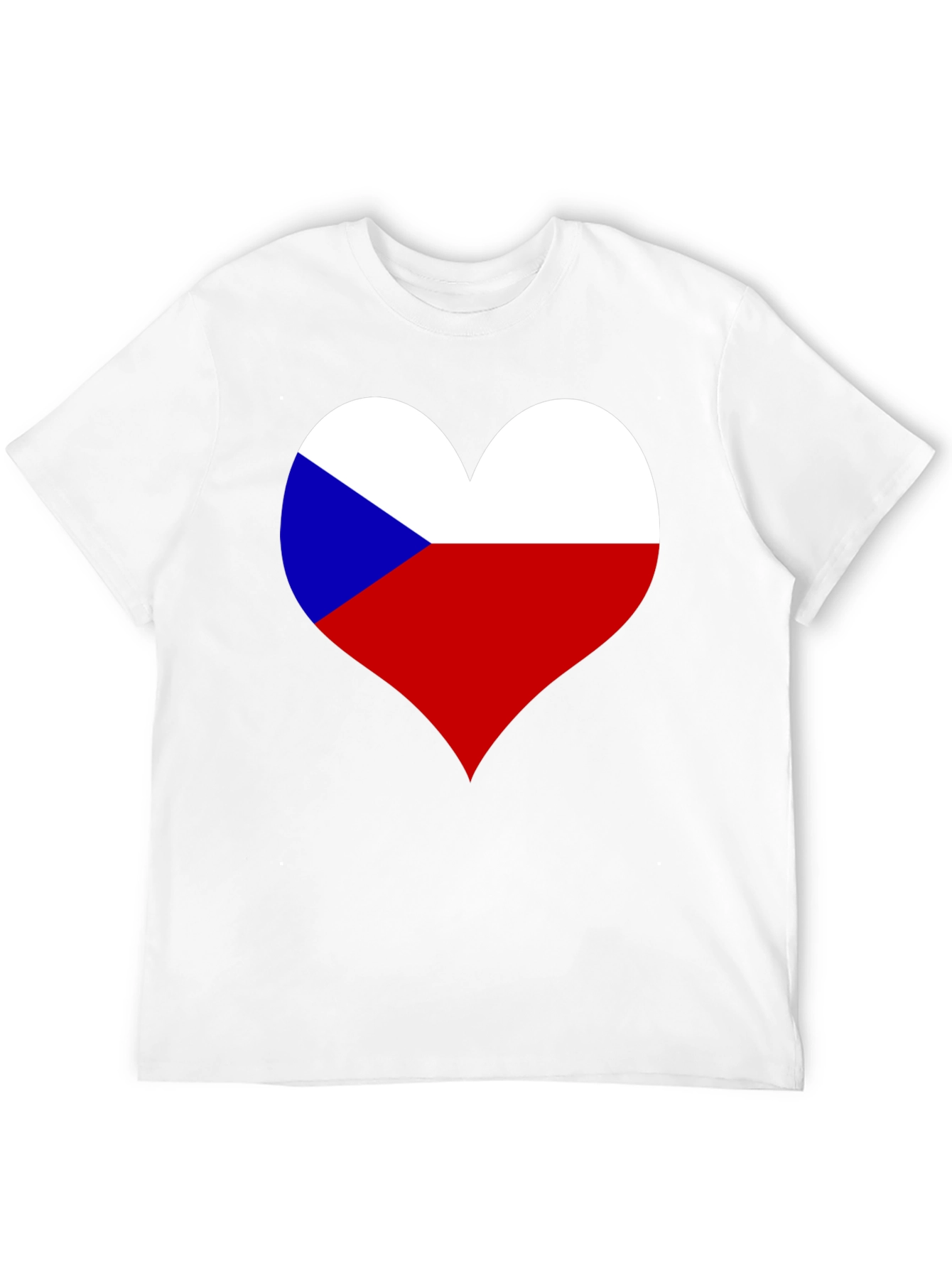 Czech Republic Flag Heart T-Shirt - Show Your Love!