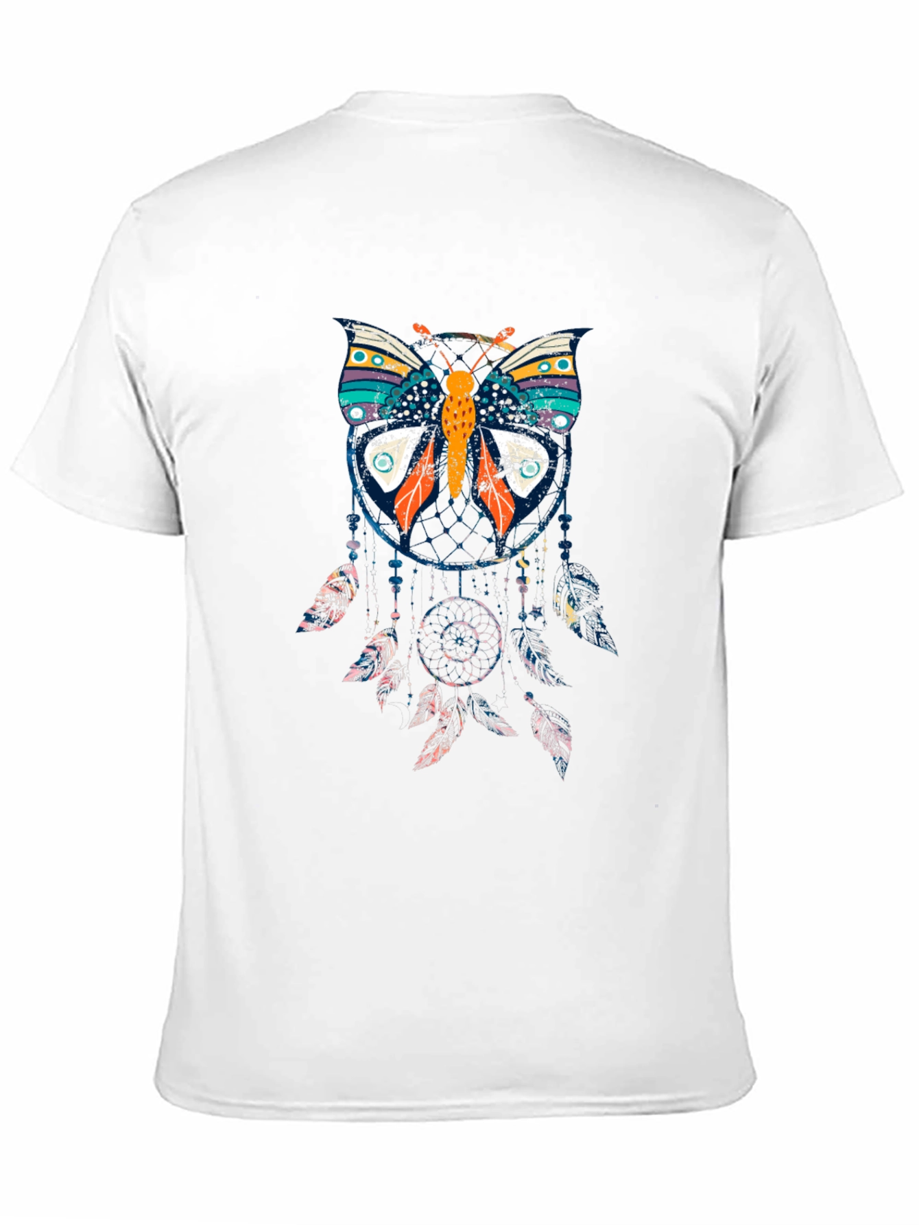 Butterfly Dreamcatcher Graphic Black T-Shirt