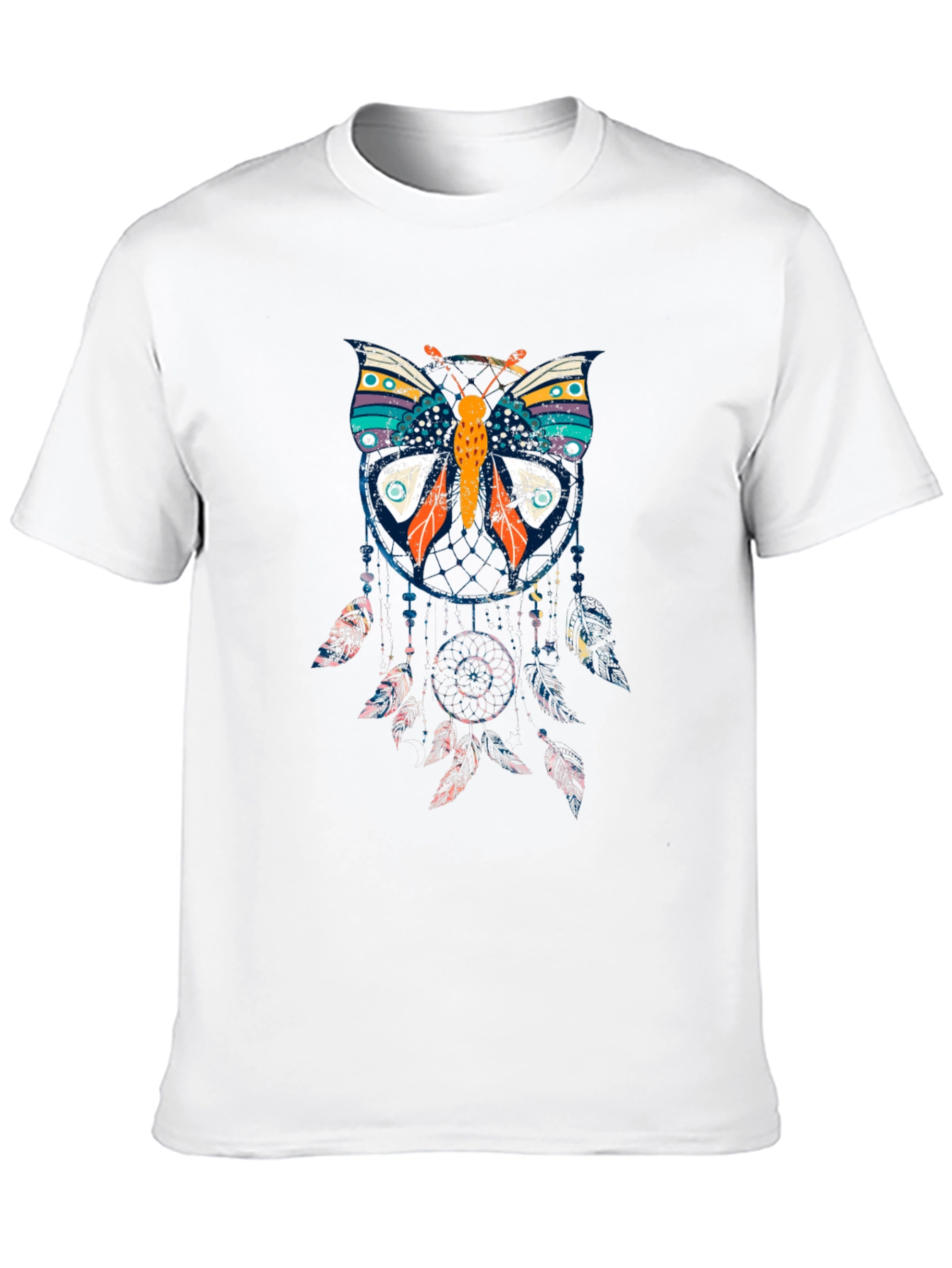 Butterfly Dreamcatcher Graphic Black T-Shirt