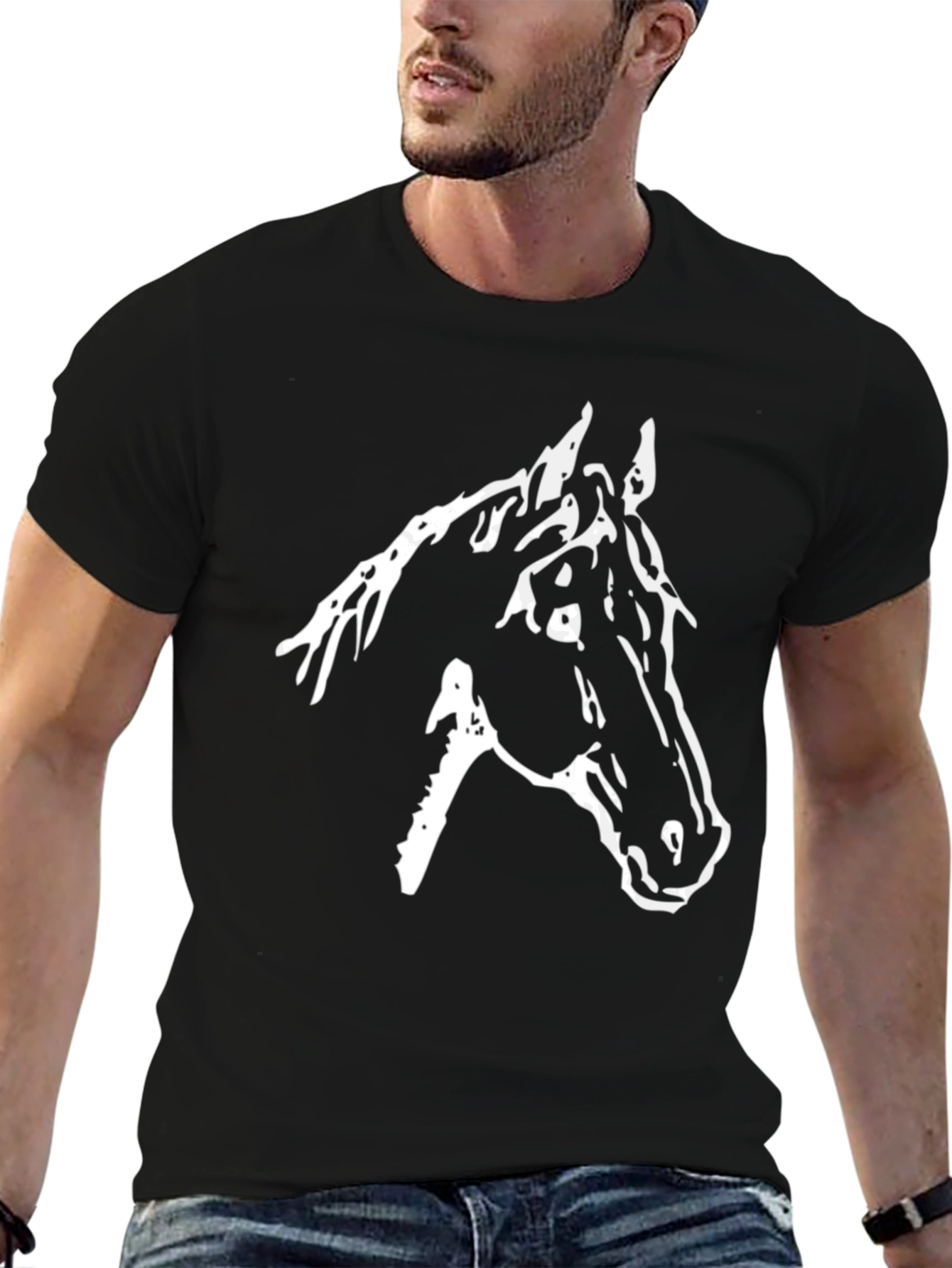 Black Horse Graphic Tee - Unisex
