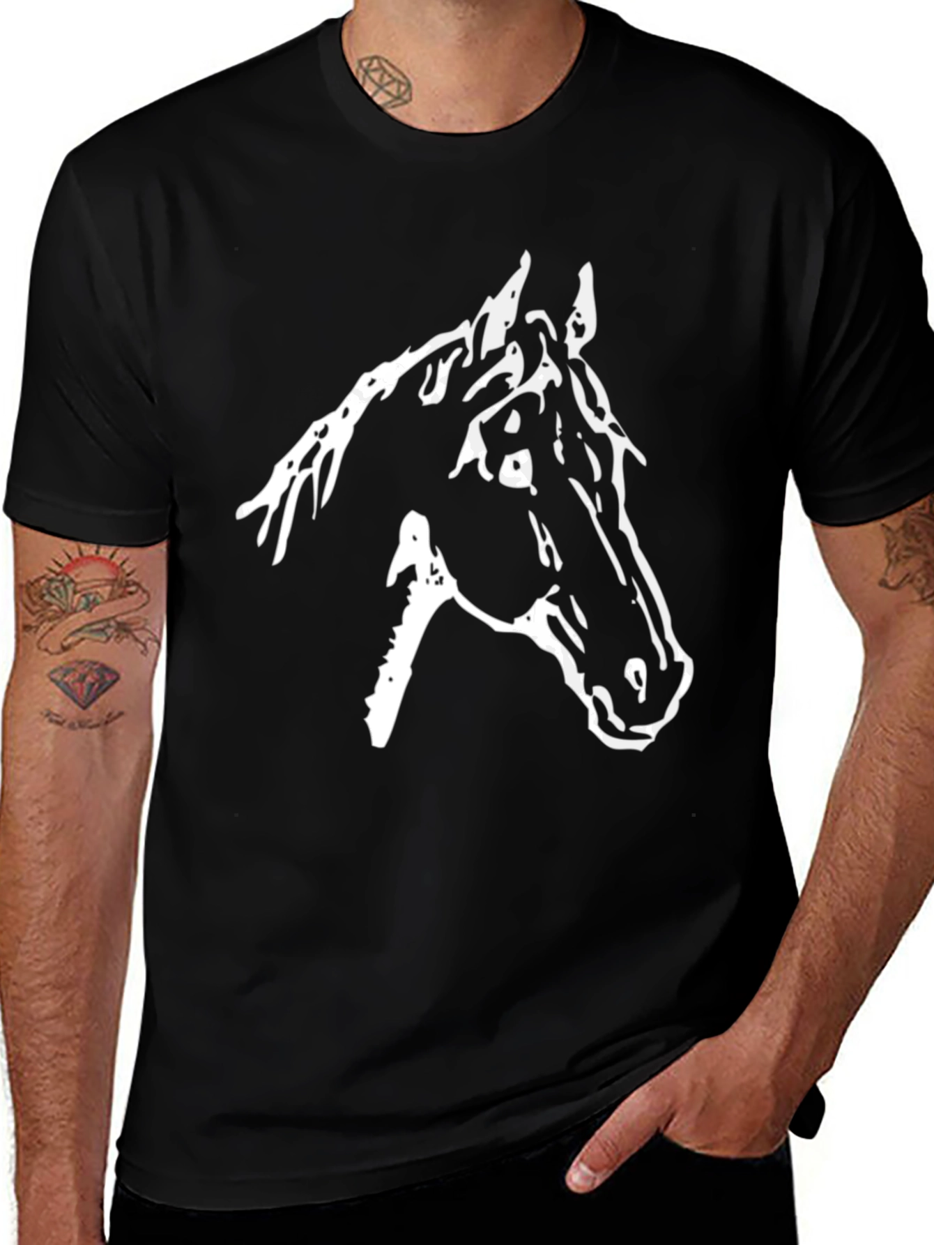 Black Horse Graphic Tee - Unisex