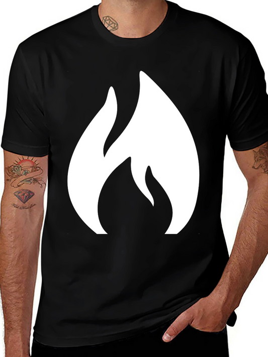 Flame Graphic Black T-Shirt - Bold & Stylish Design