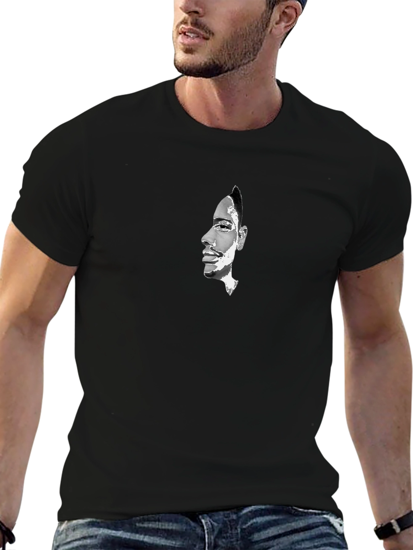 Mens Black Graphic Tee