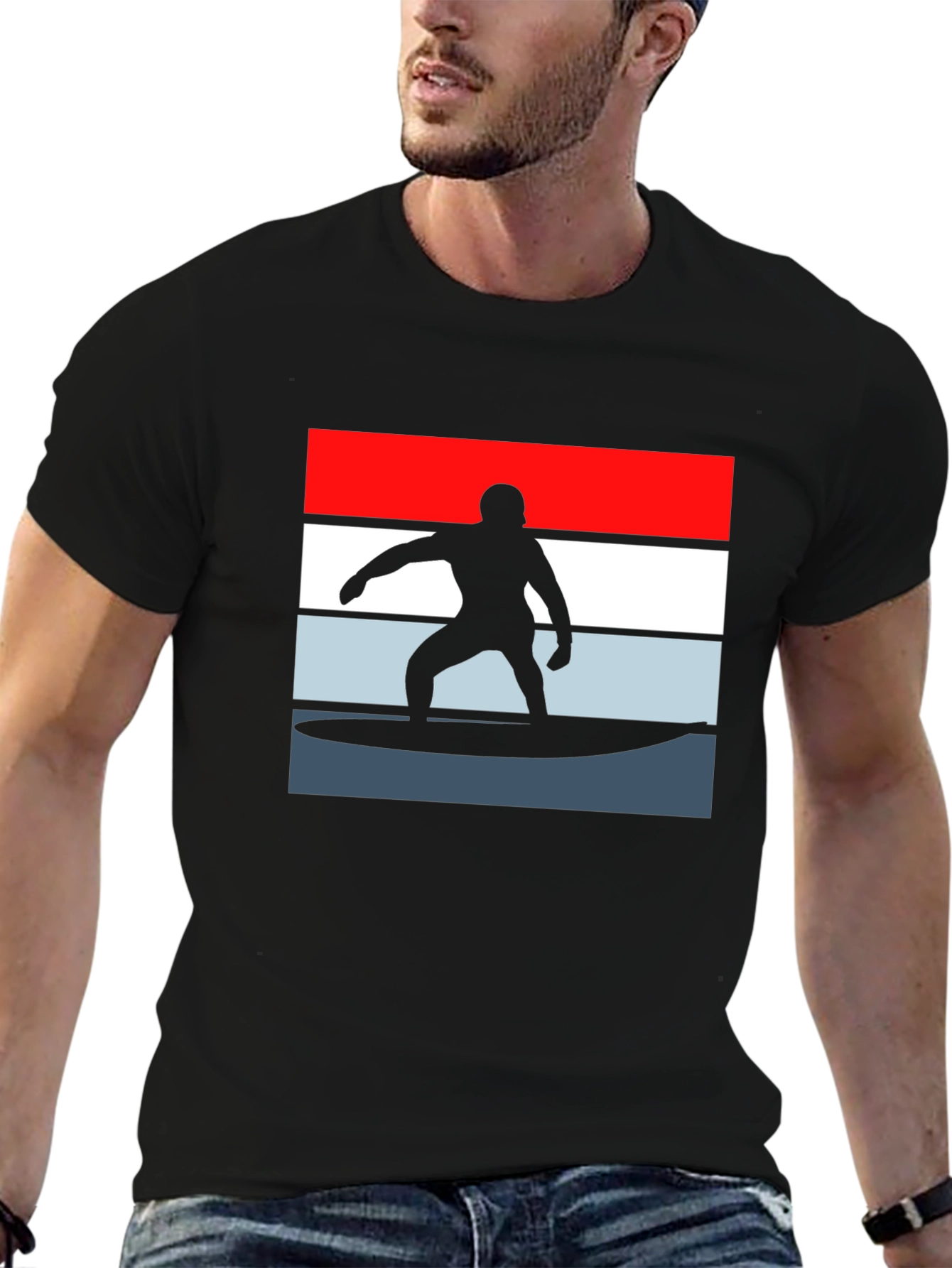 Retro Surfer Silhouette Tee