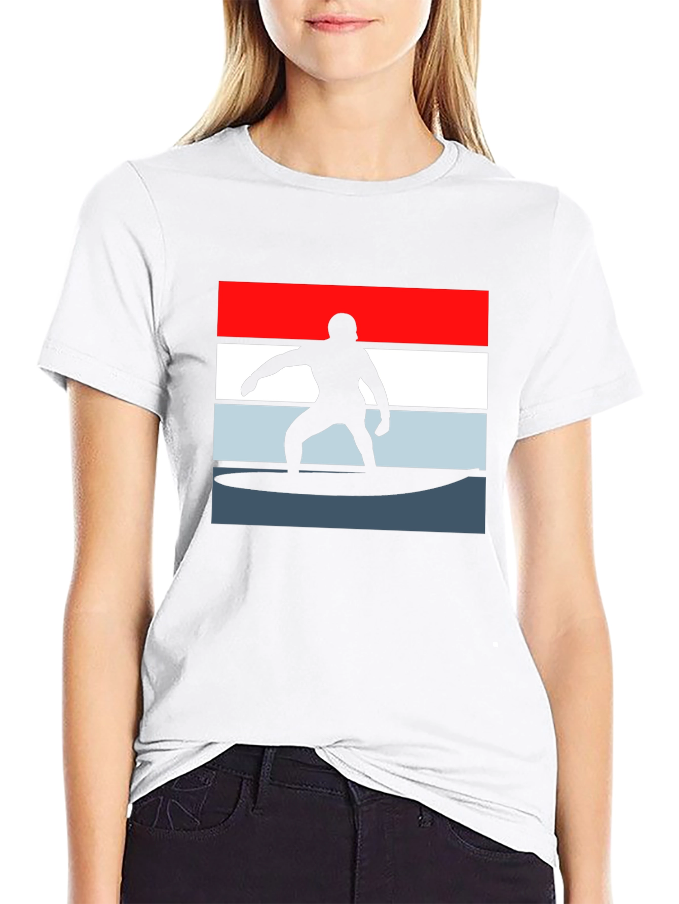 Retro Surfer Silhouette Tee