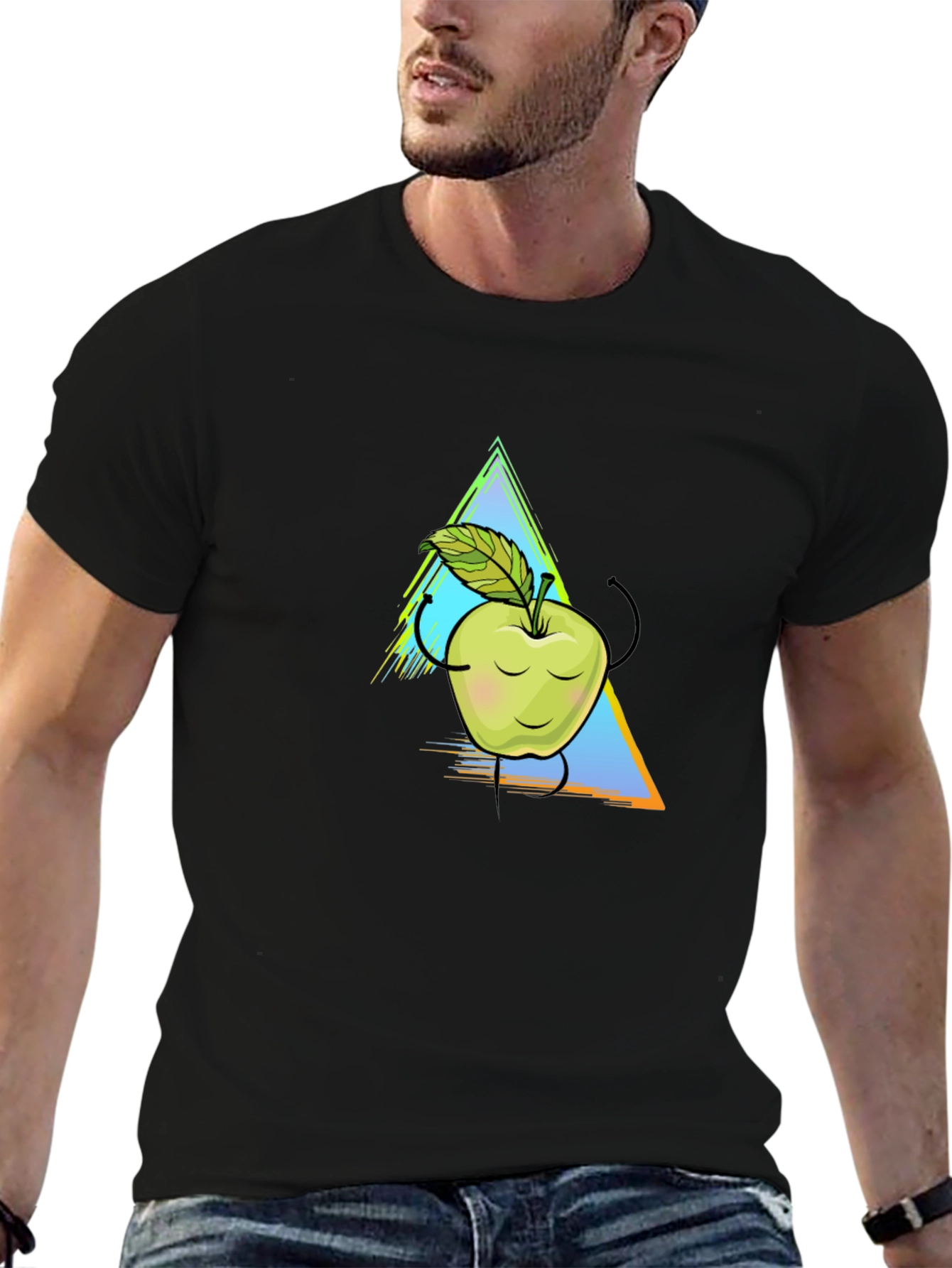 Apple Graphic Tee - Unisex Black T-Shirt