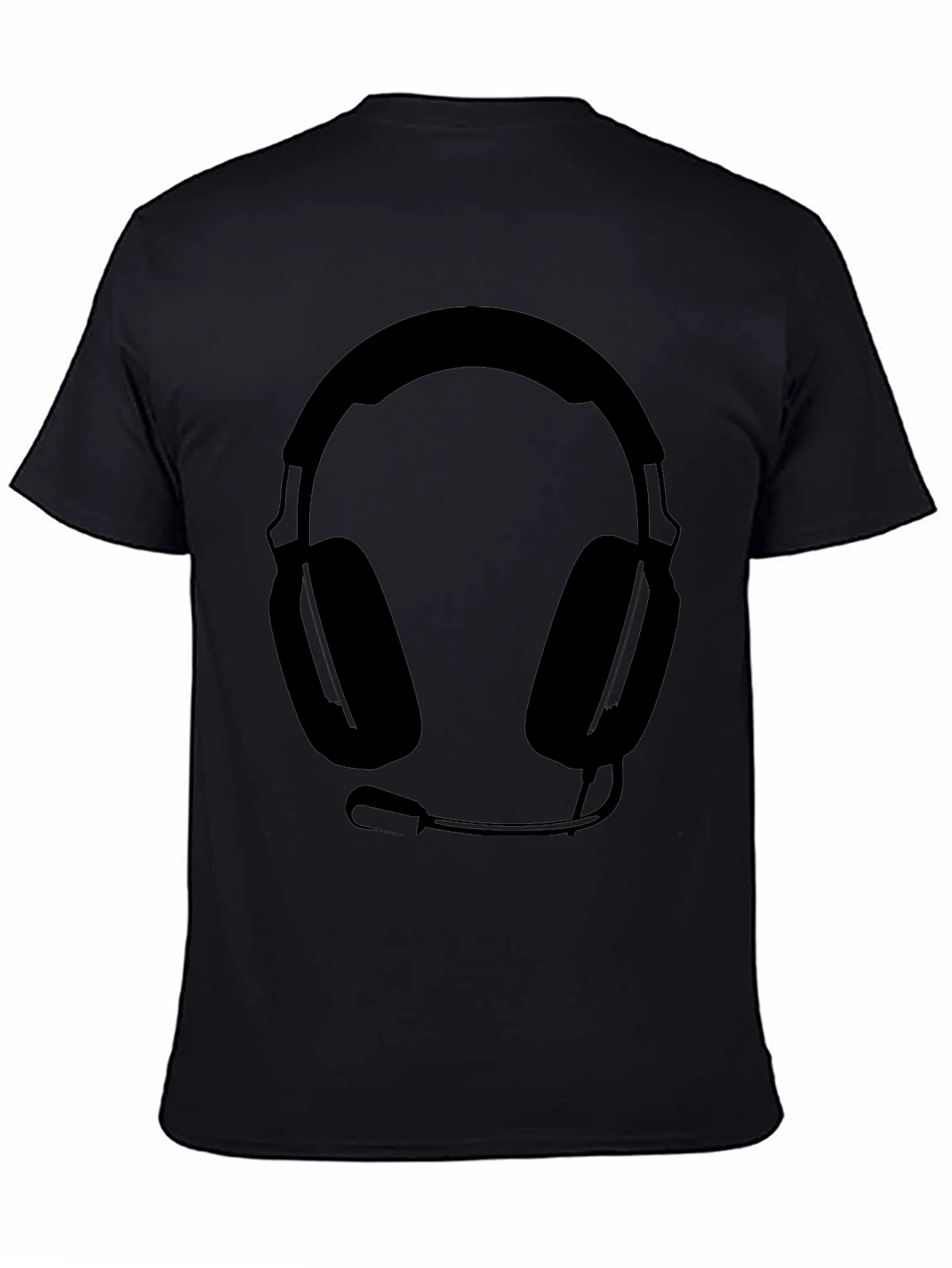 Gamer Headset Graphic T-Shirt - Black