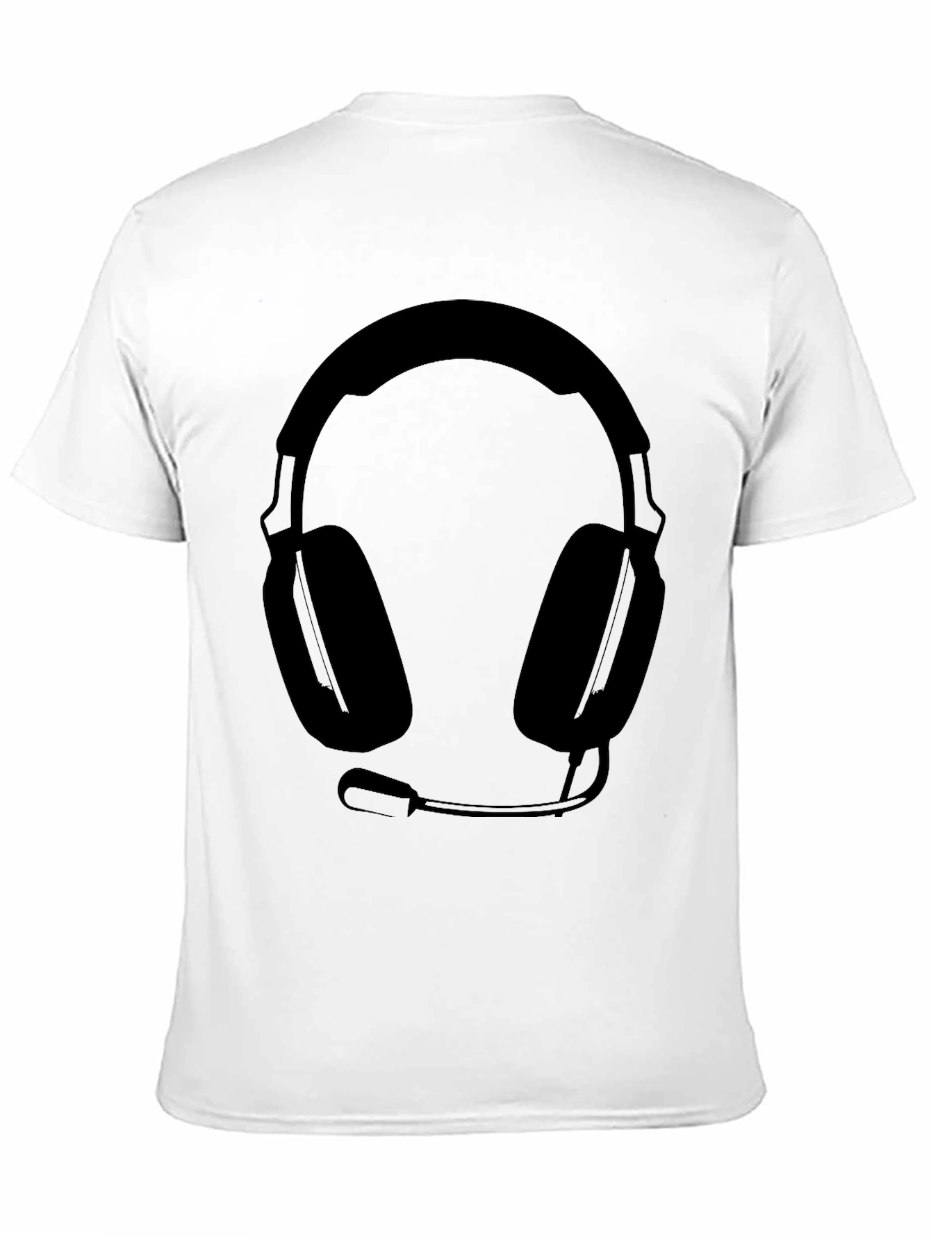 Gamer Headset Graphic T-Shirt - Black