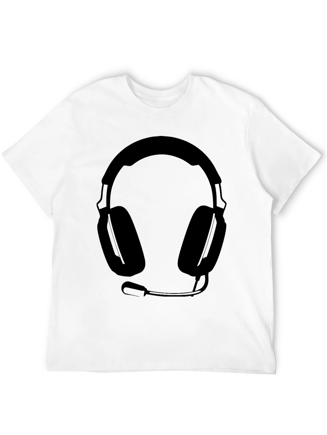 Gamer Headset Graphic T-Shirt - Black