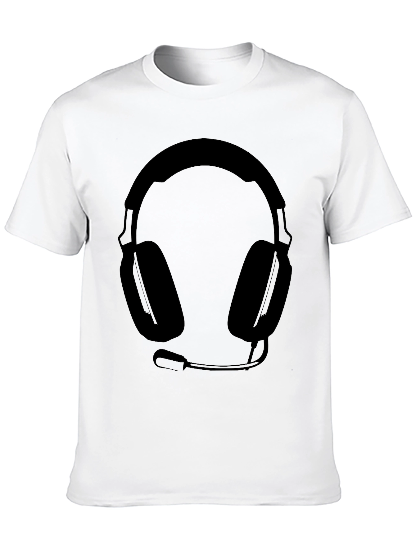 Gamer Headset Graphic T-Shirt - Black