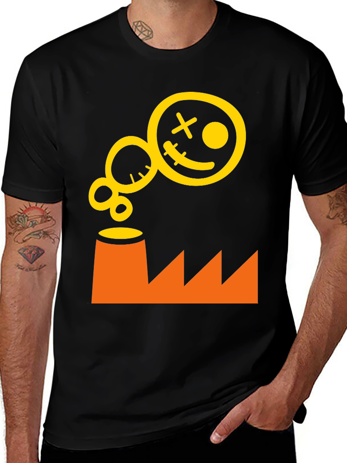 Smiley Factory T-Shirt - Black Graphic Tee