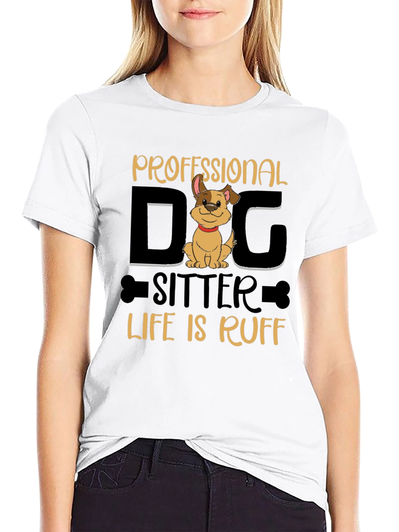 Professional Dog Sitter T-Shirt - Life is Ruff