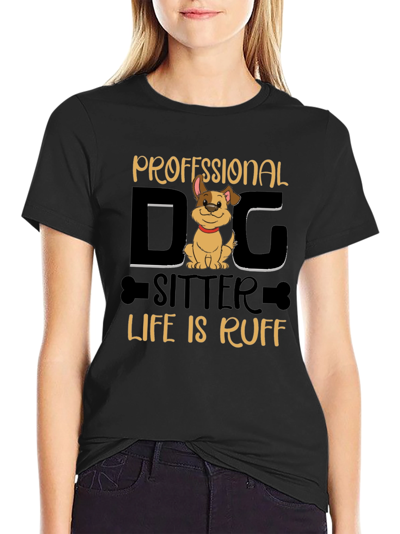 Professional Dog Sitter T-Shirt - Life is Ruff