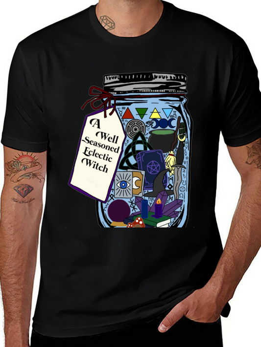 Eclectic Witch T-Shirt - Magic Jar Design