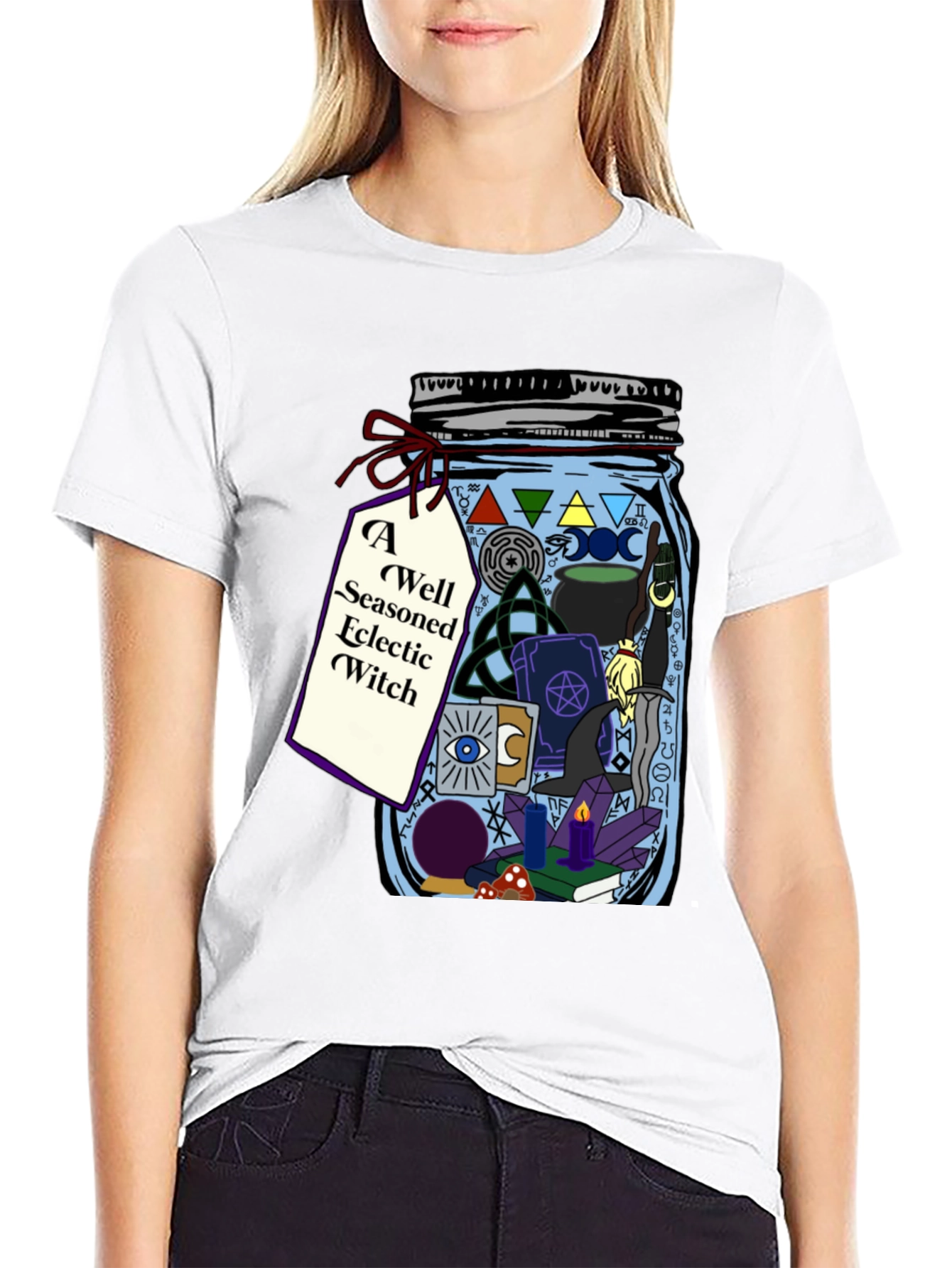 Eclectic Witch T-Shirt - Magic Jar Design