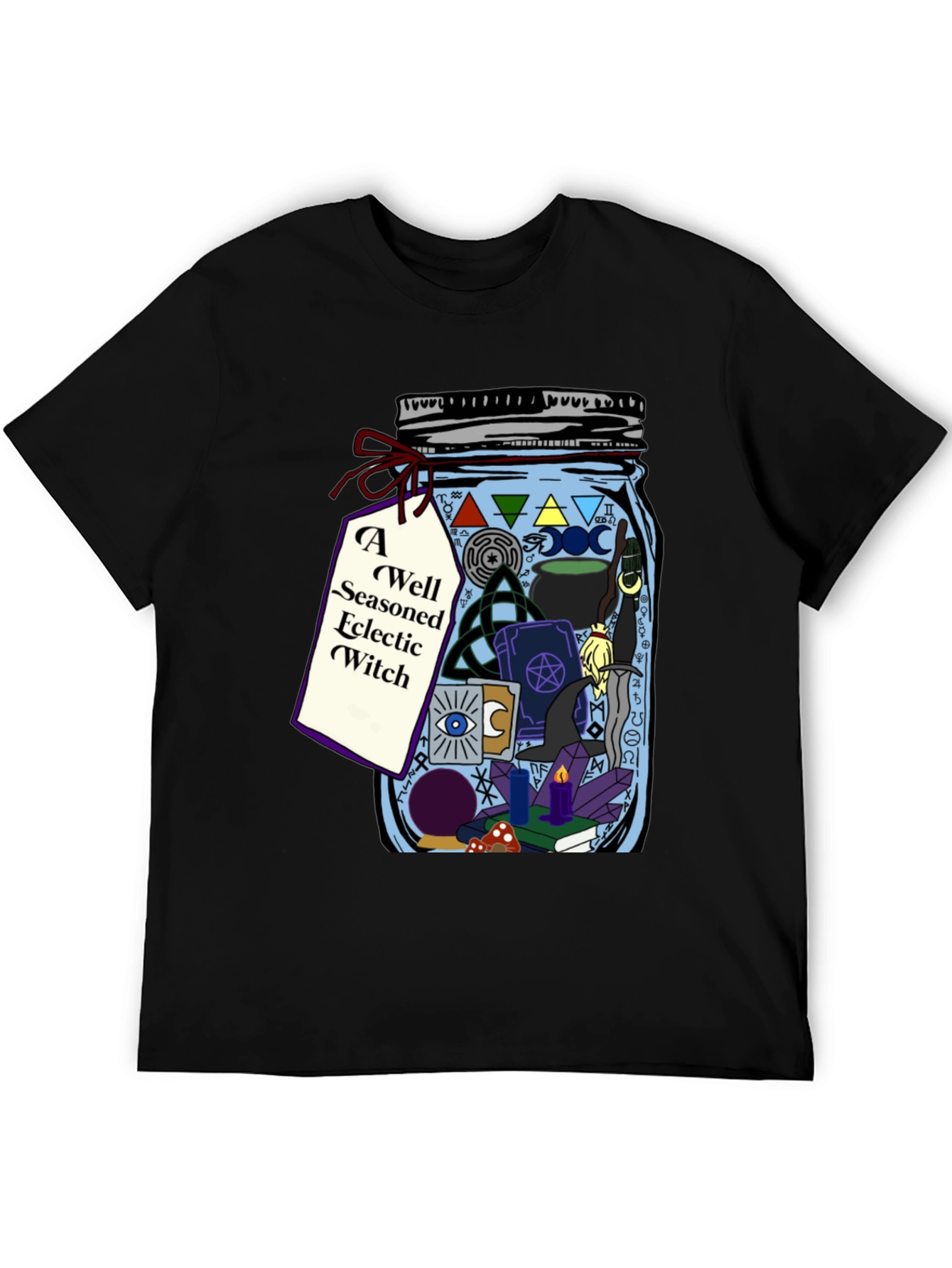 Eclectic Witch T-Shirt - Magic Jar Design