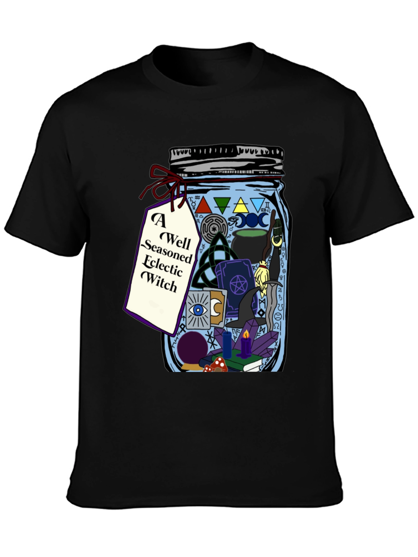 Eclectic Witch T-Shirt - Magic Jar Design