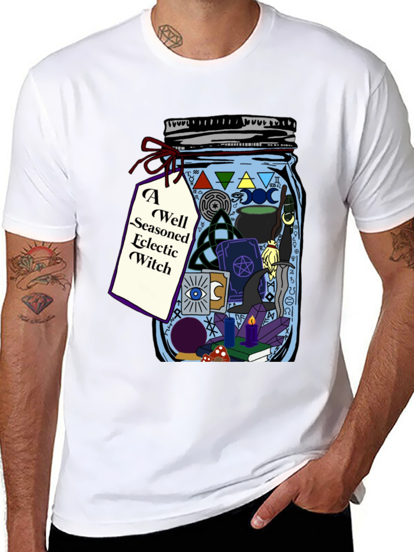 Eclectic Witch T-Shirt - Magic Jar Design