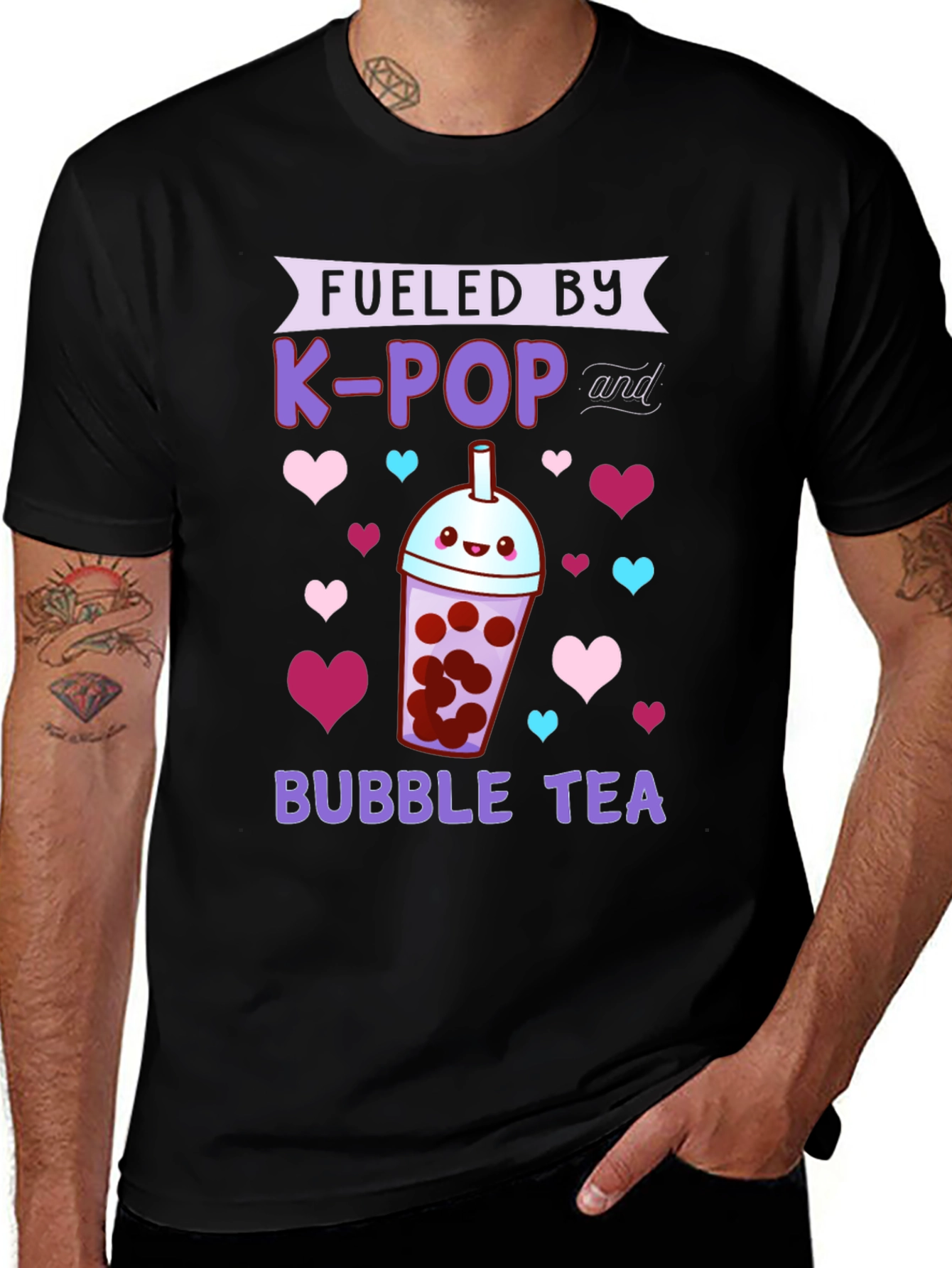 Fueled by K-POP and Bubble Tea T-Shirt