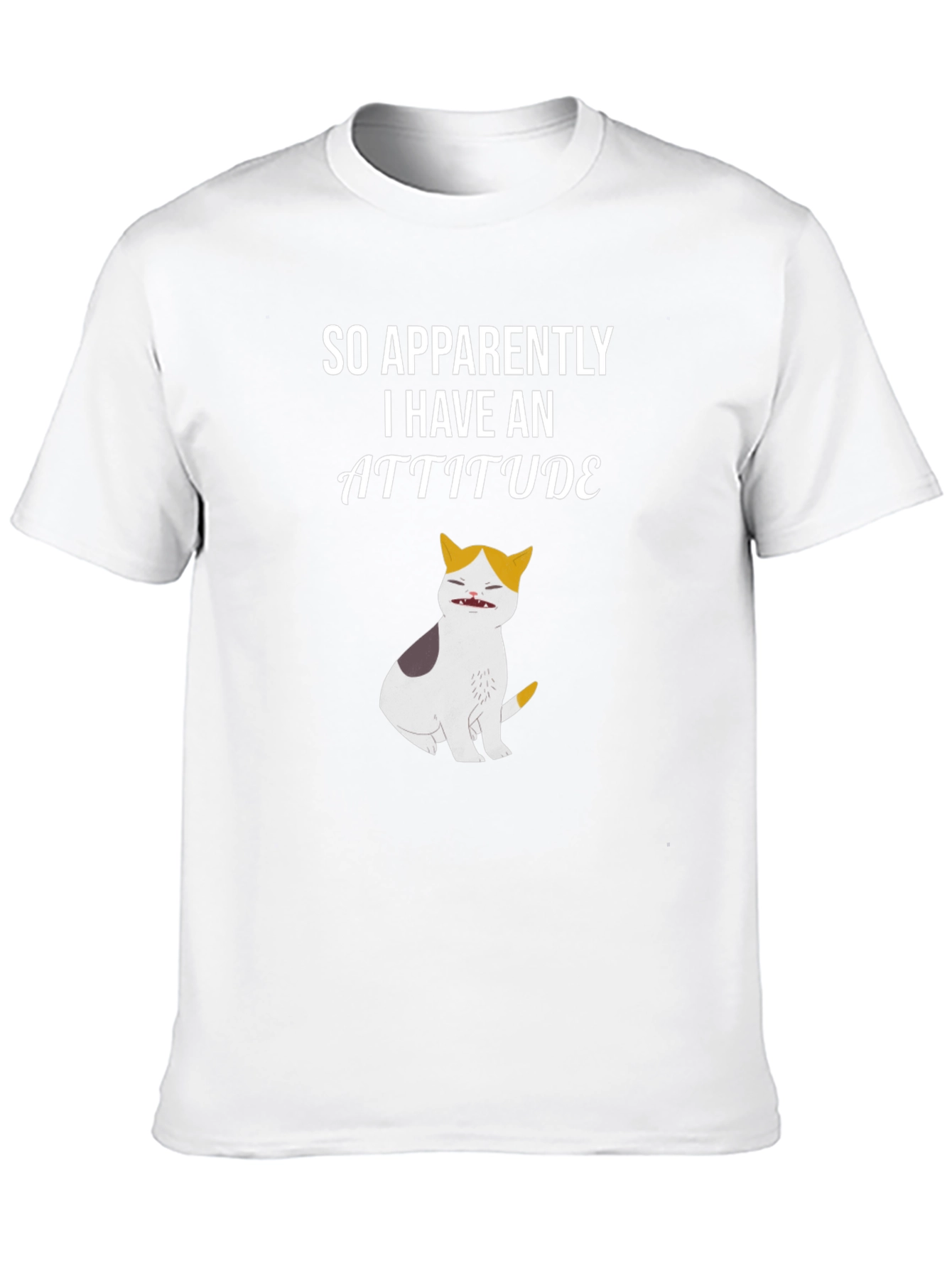 Attitude Cat Graphic Tee - Funny Novelty T-Shirt
