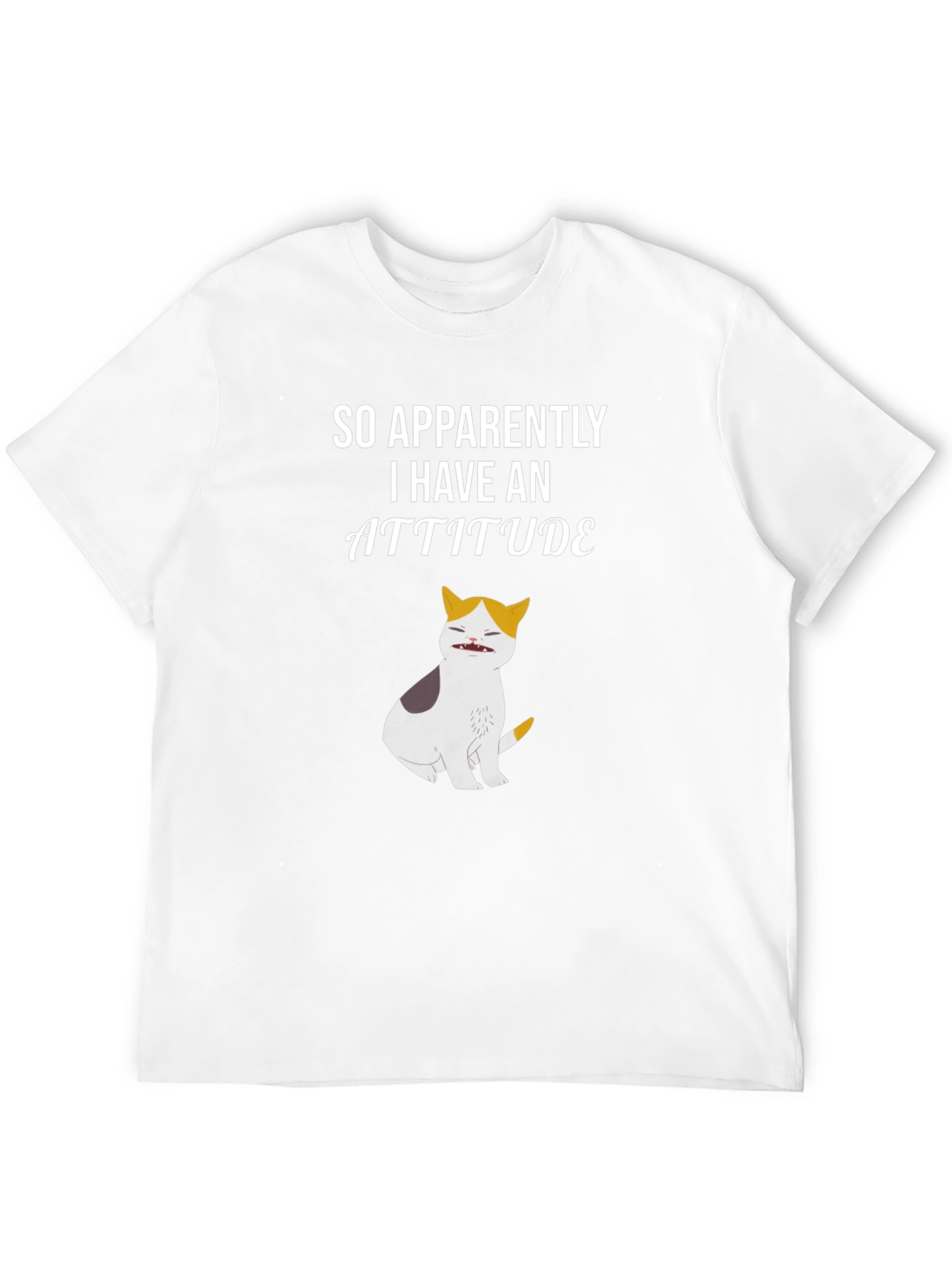 Attitude Cat Graphic Tee - Funny Novelty T-Shirt