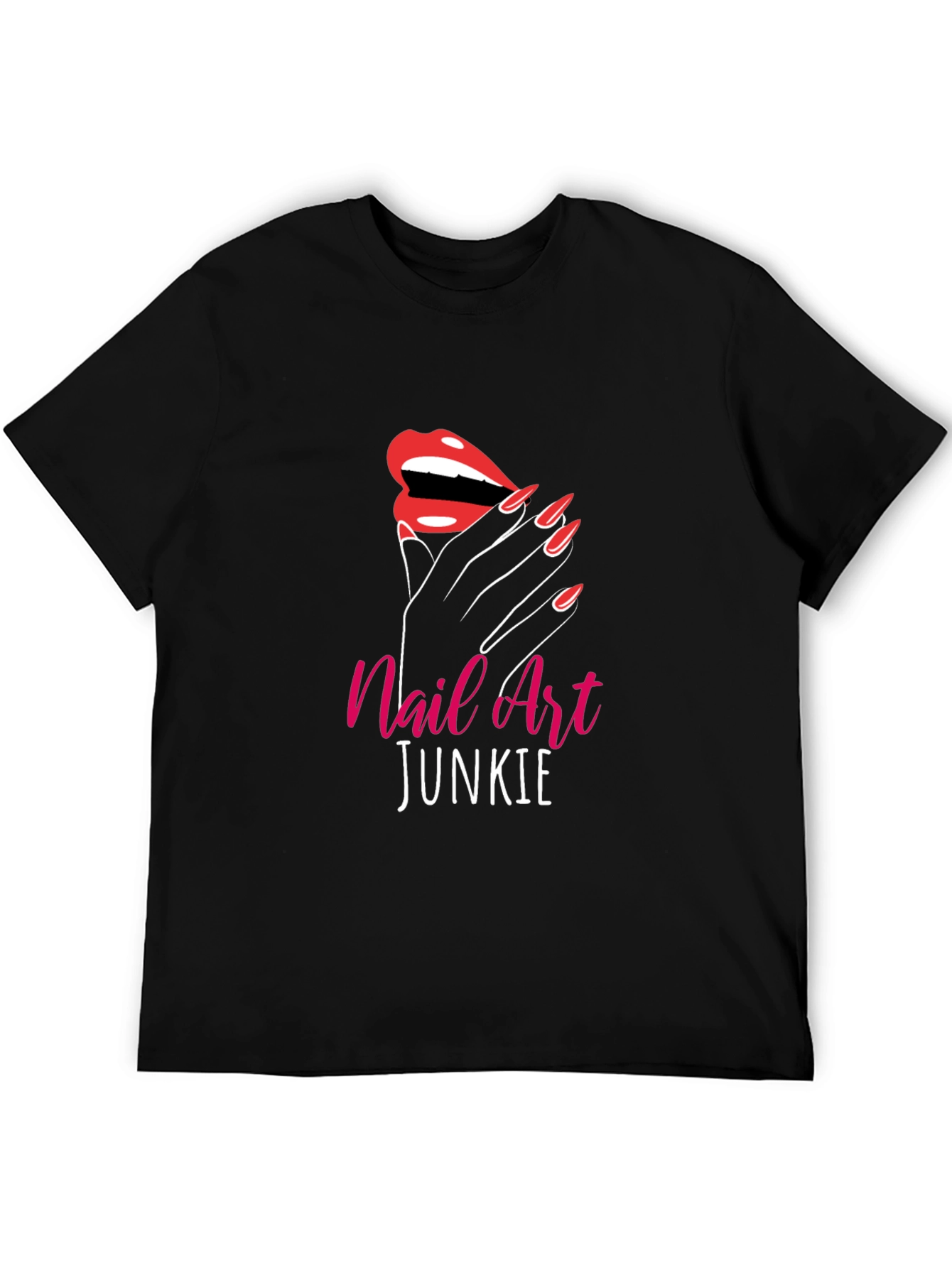 Nail Art Junkie Black Graphic Tee