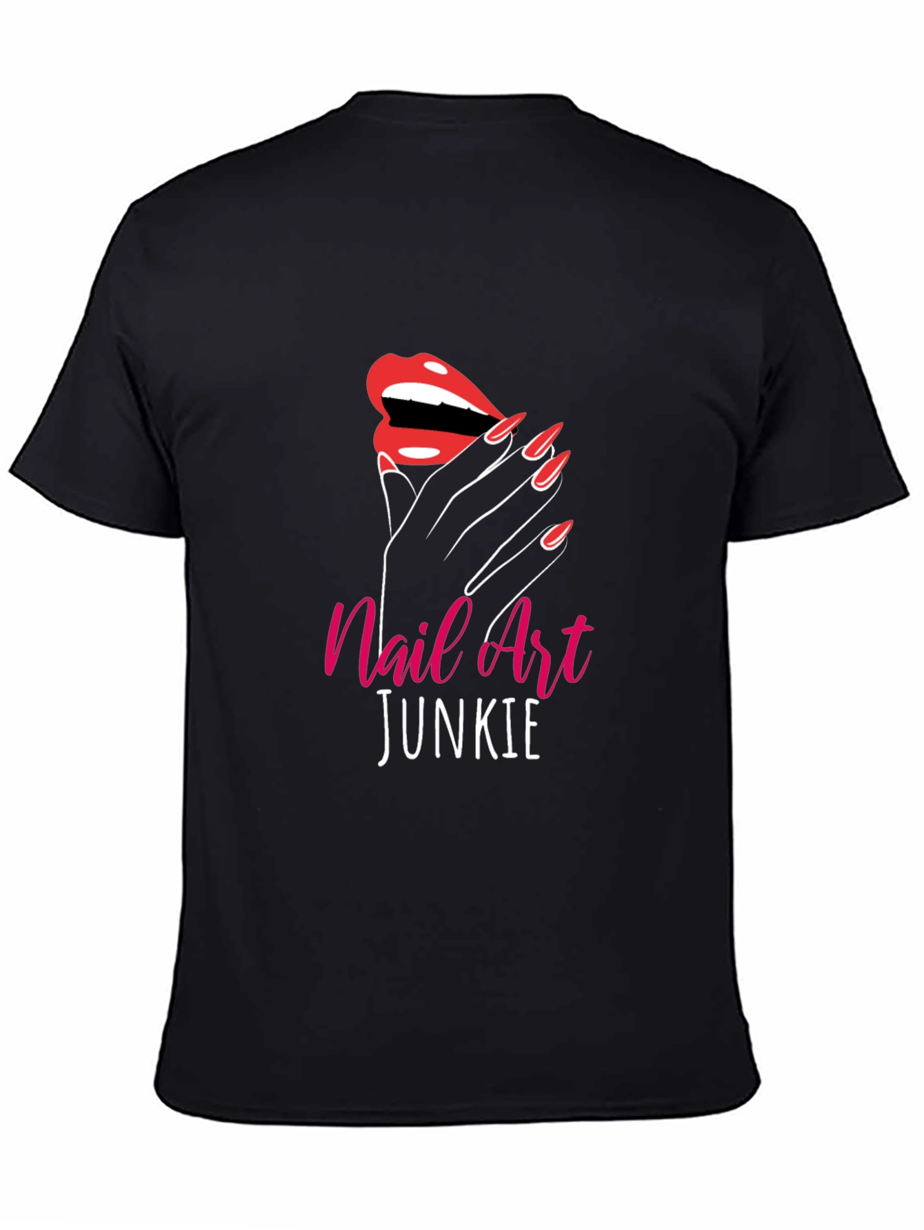 Nail Art Junkie Black Graphic Tee