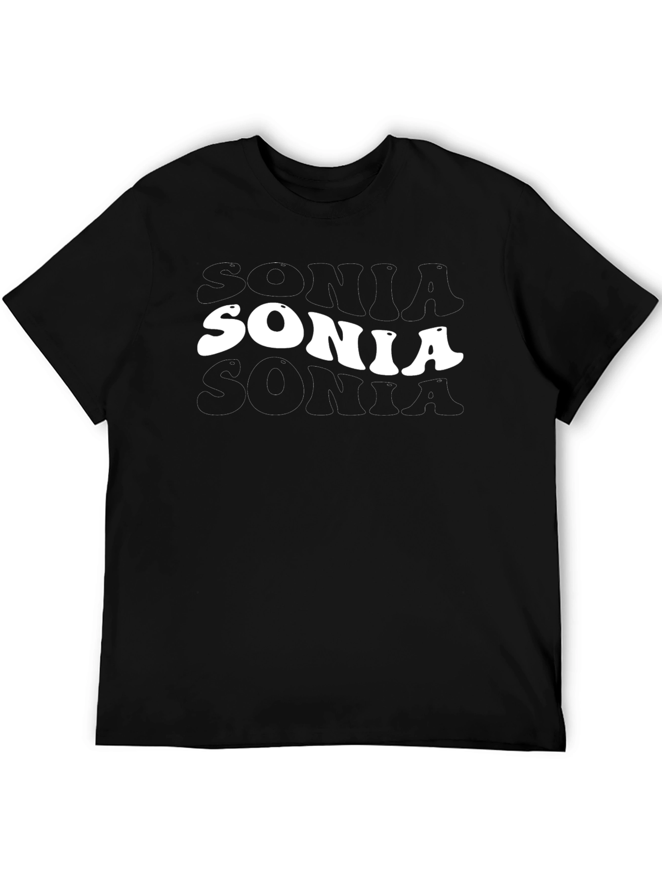 Retro Sonia T-Shirt - Black Cotton Blend Tee