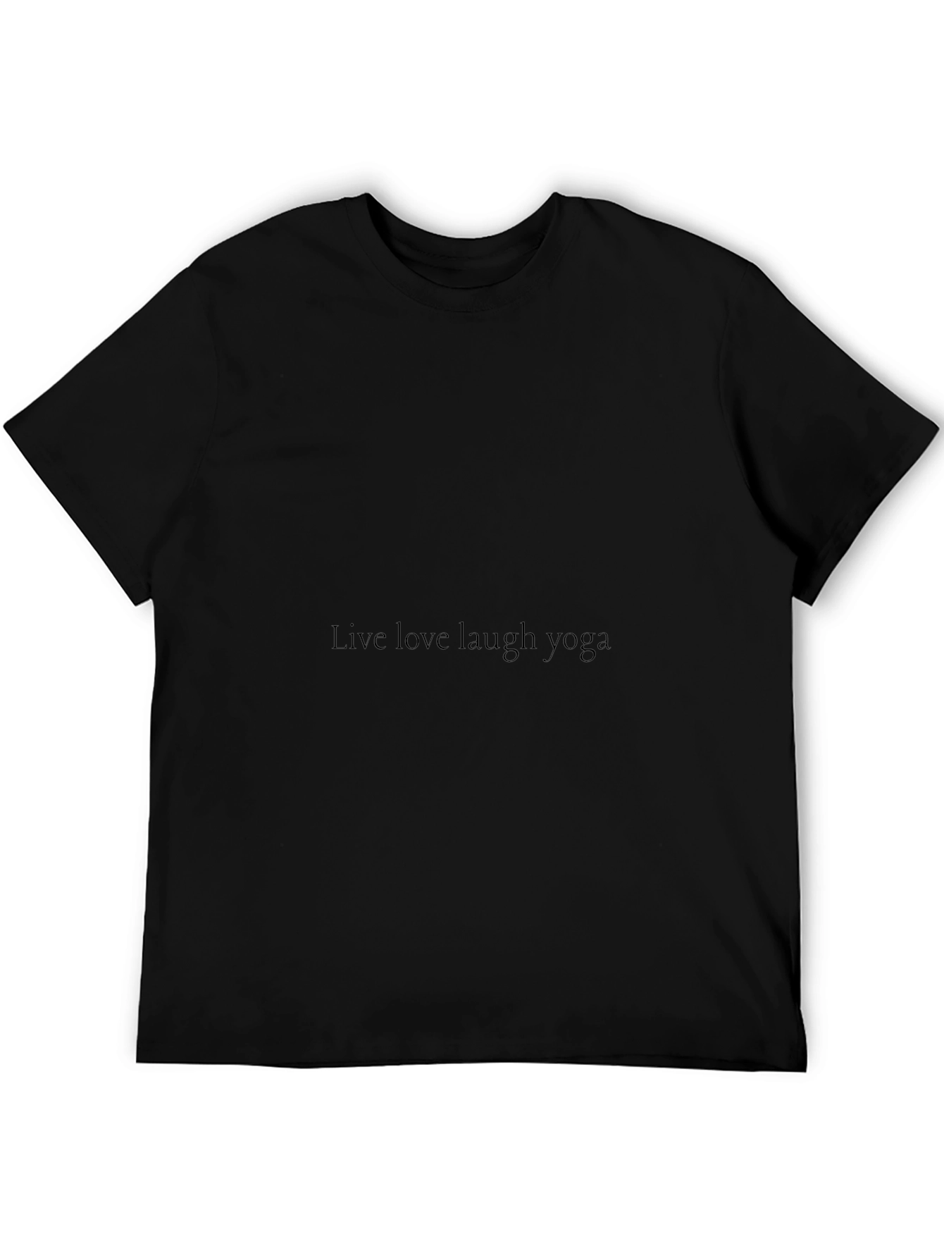 Live Love Laugh Yoga Black T-Shirt