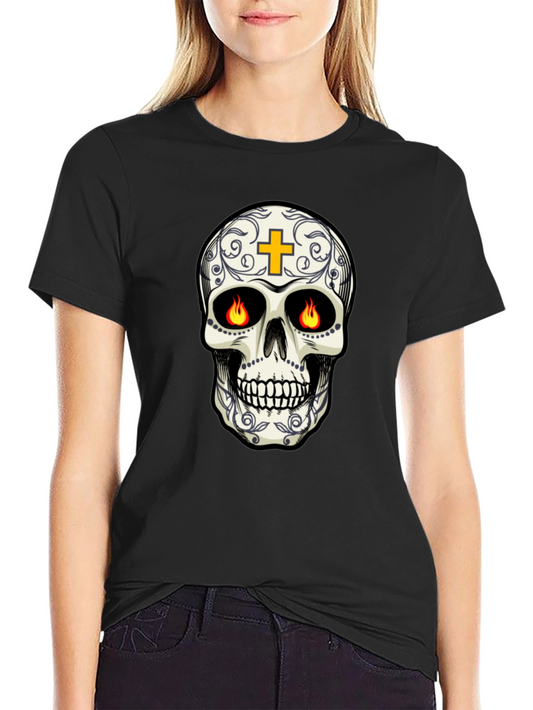 Sugar Skull T-Shirt: Day of the Dead Black Tee