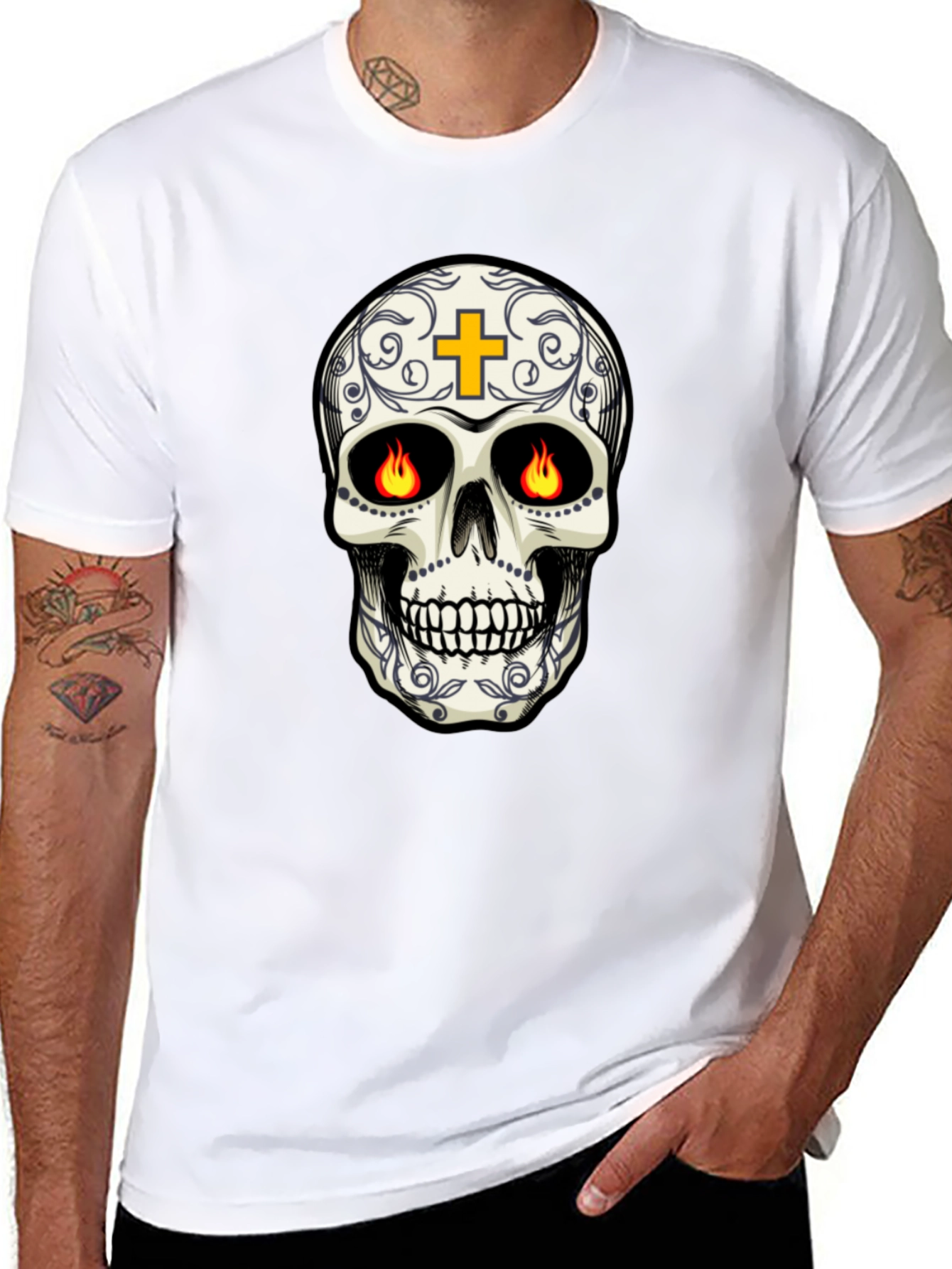 Sugar Skull T-Shirt: Day of the Dead Black Tee
