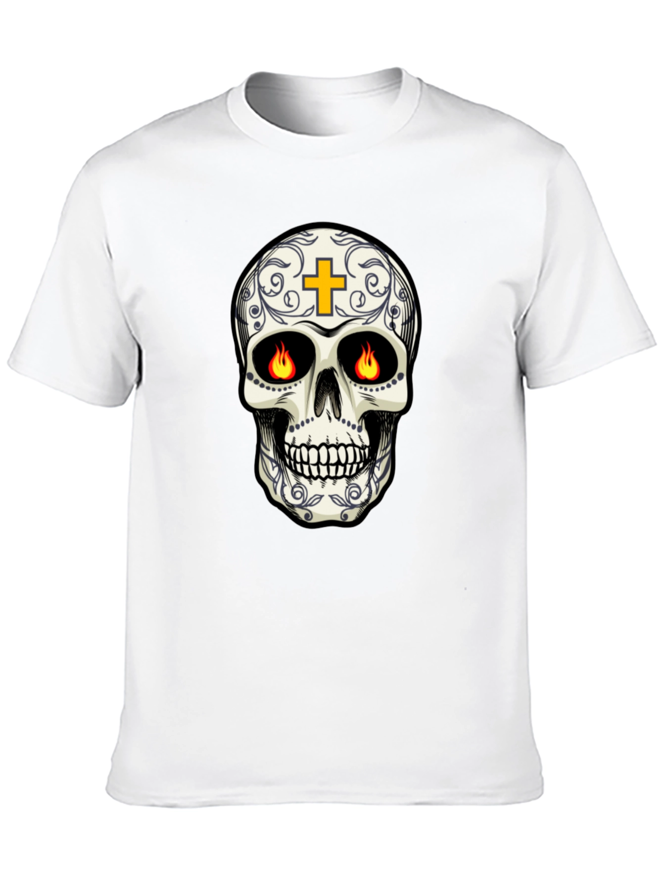 Sugar Skull T-Shirt: Day of the Dead Black Tee