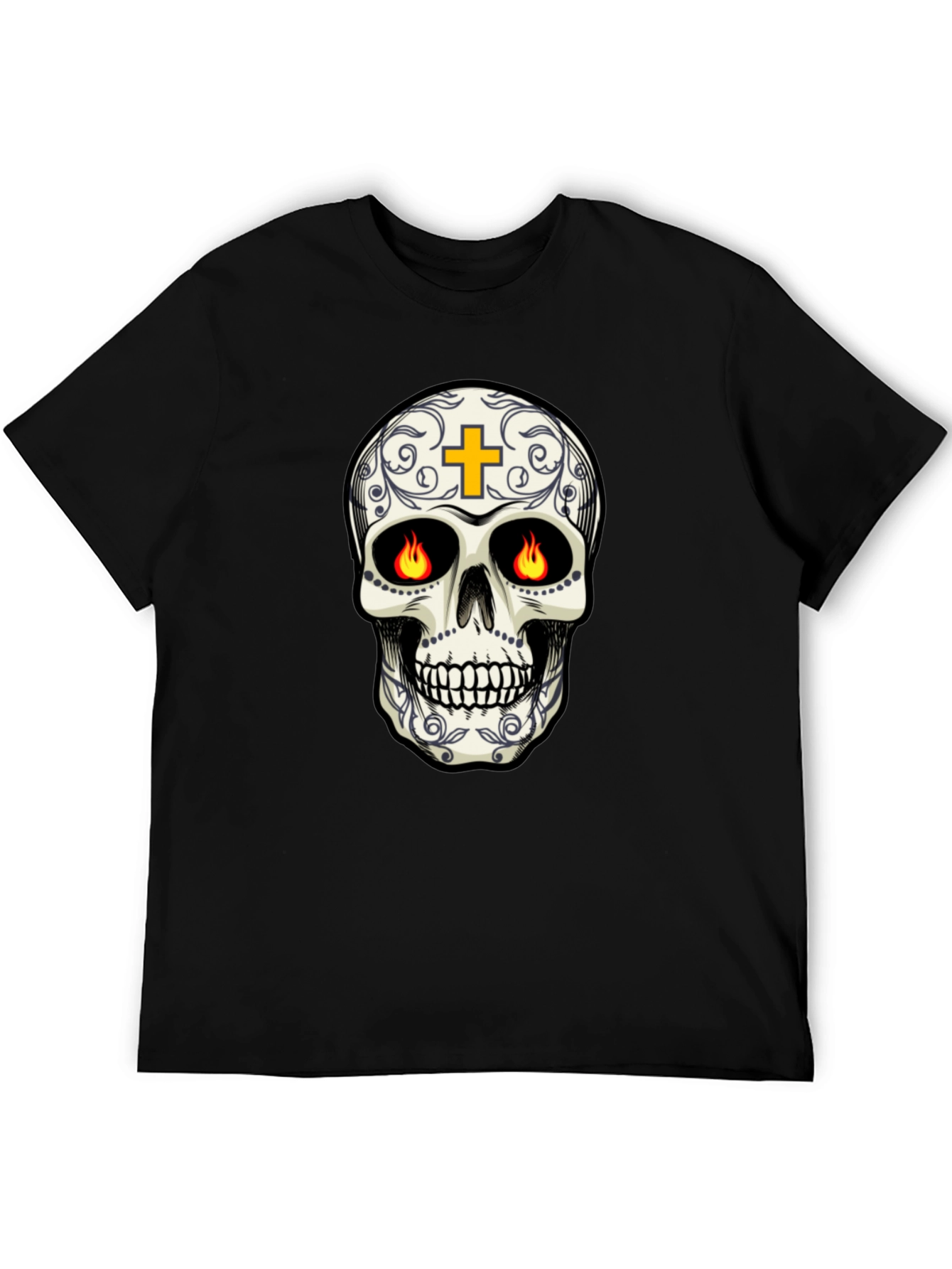 Sugar Skull T-Shirt: Day of the Dead Black Tee