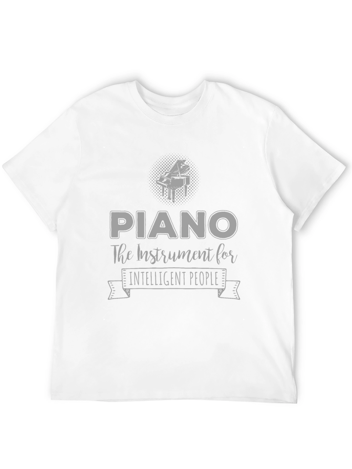 Piano Intelligent People T-Shirt - Black