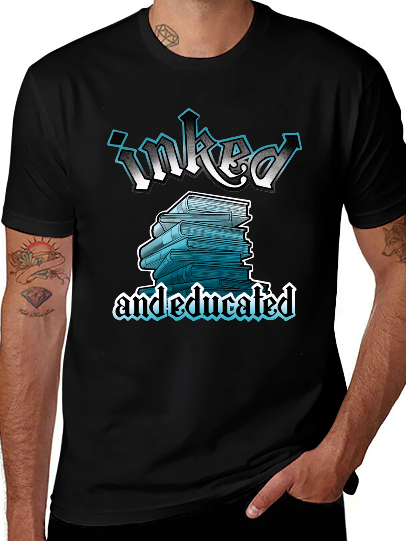 Inked and Educated T-Shirt Book Lover Tee