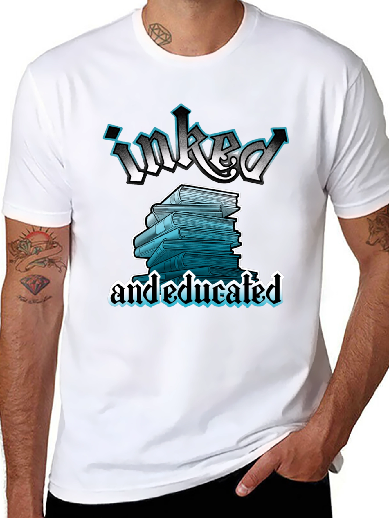 Inked and Educated T-Shirt Book Lover Tee