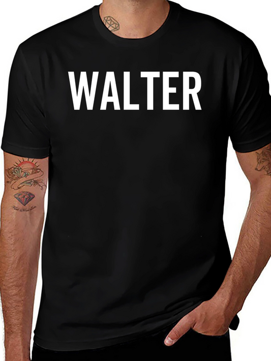 Walter Graphic T-Shirt | Black Crew Neck Tee