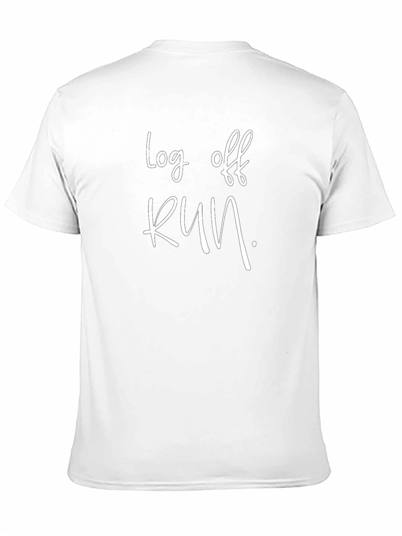 Log Off Run T-Shirt - Black Sporty Motivational
