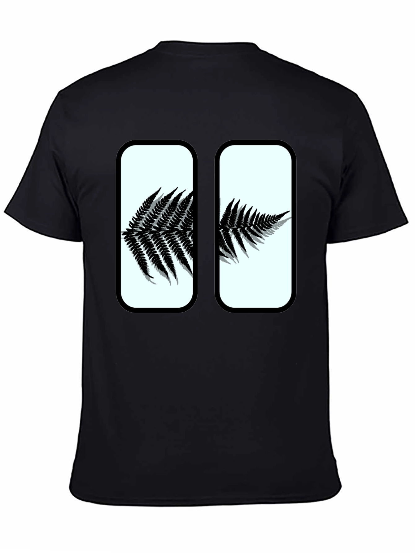 Fern Graphic Print Black T-Shirt