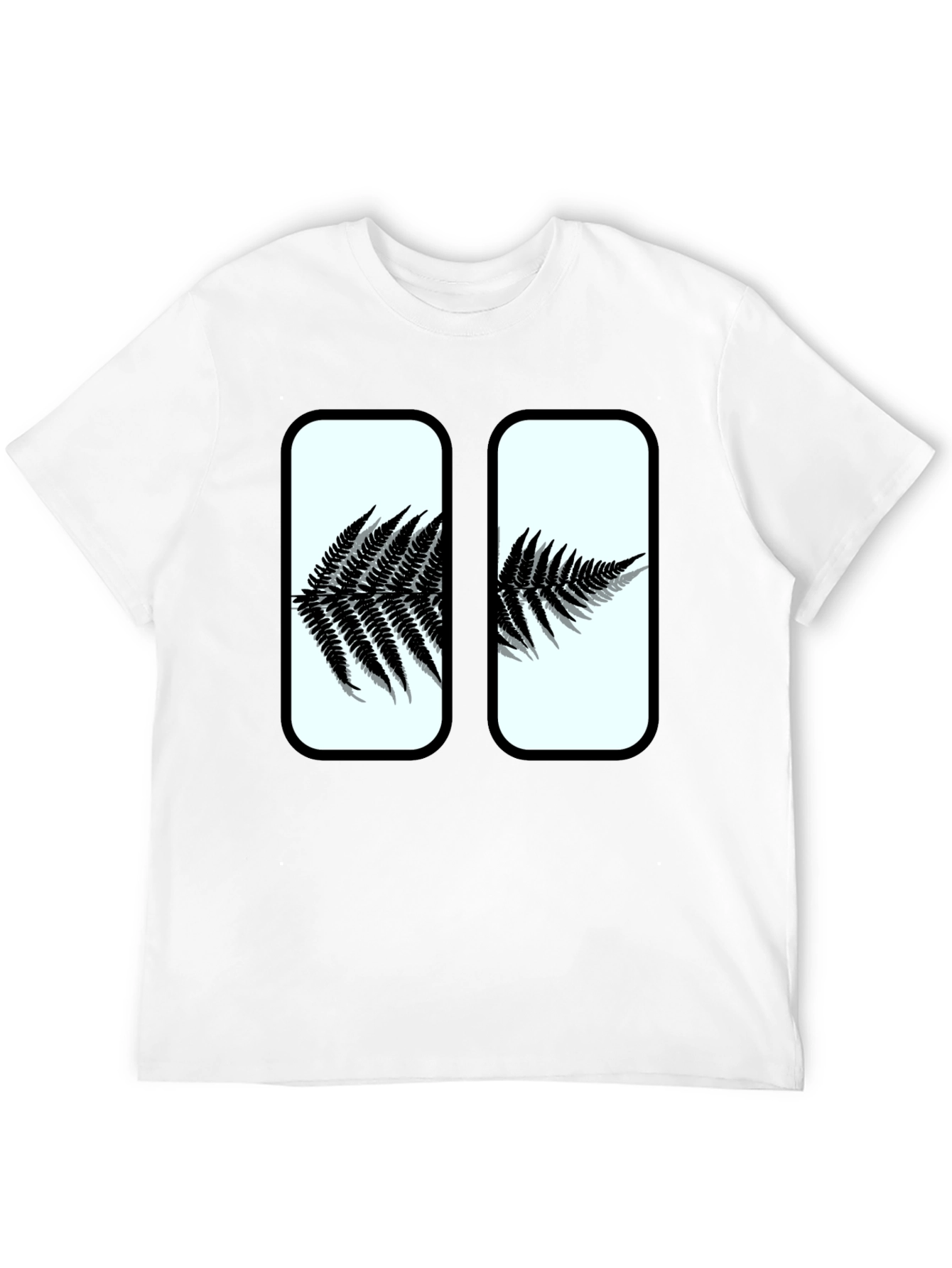 Fern Graphic Print Black T-Shirt