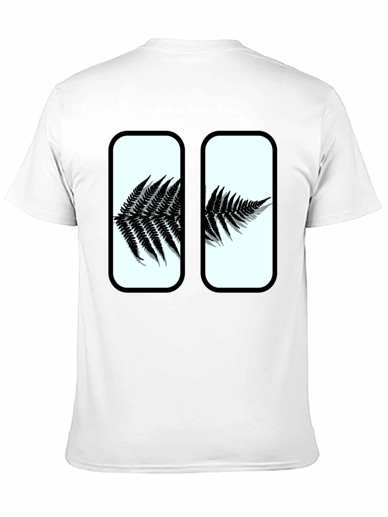 Fern Graphic Print Black T-Shirt