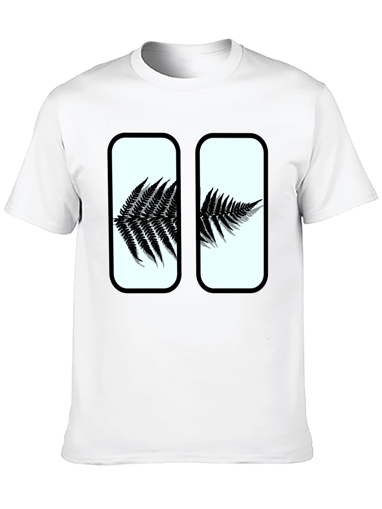 Fern Graphic Print Black T-Shirt
