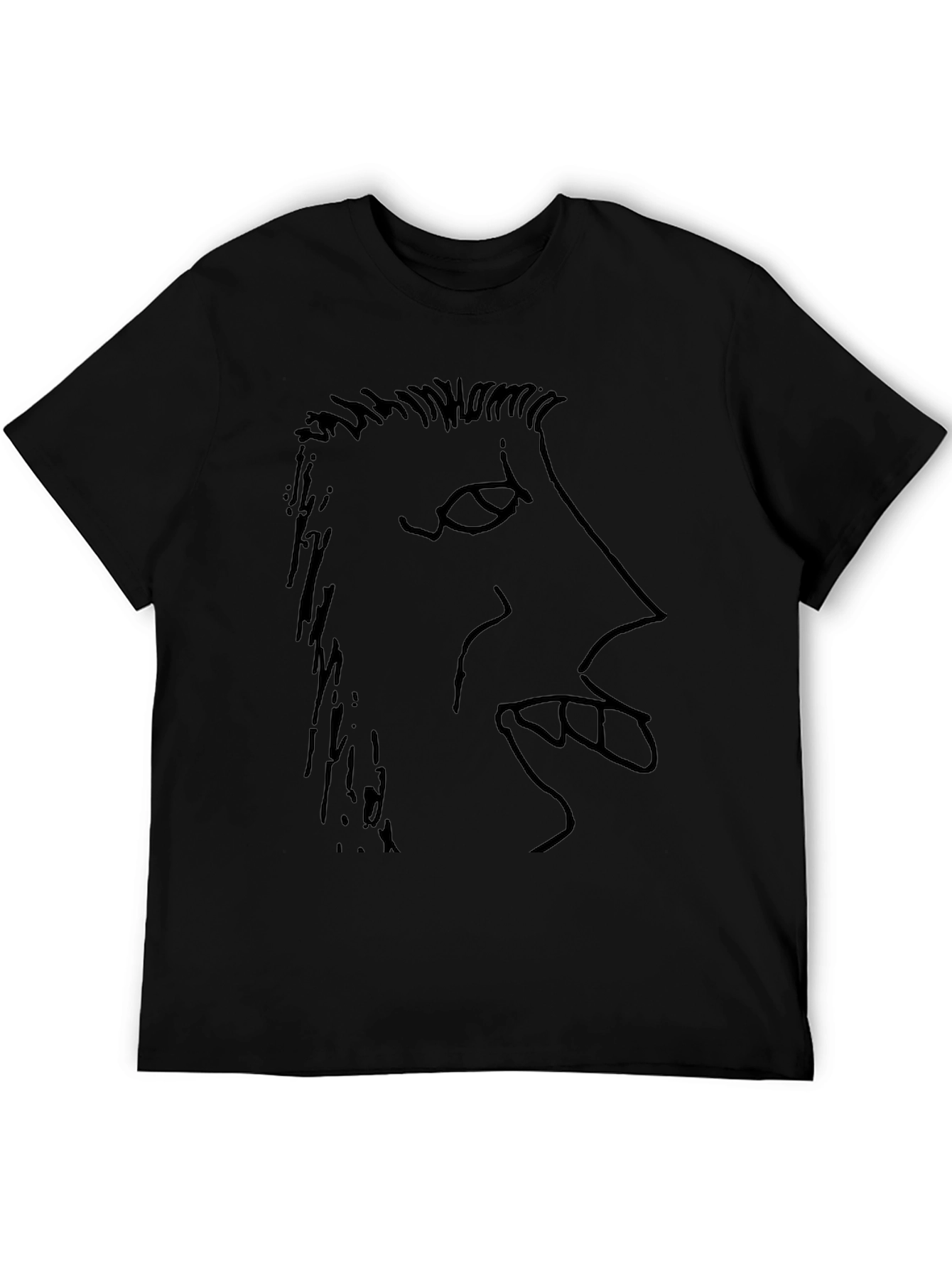 Abstract Face Graphic Tee - Modern Art Shirt