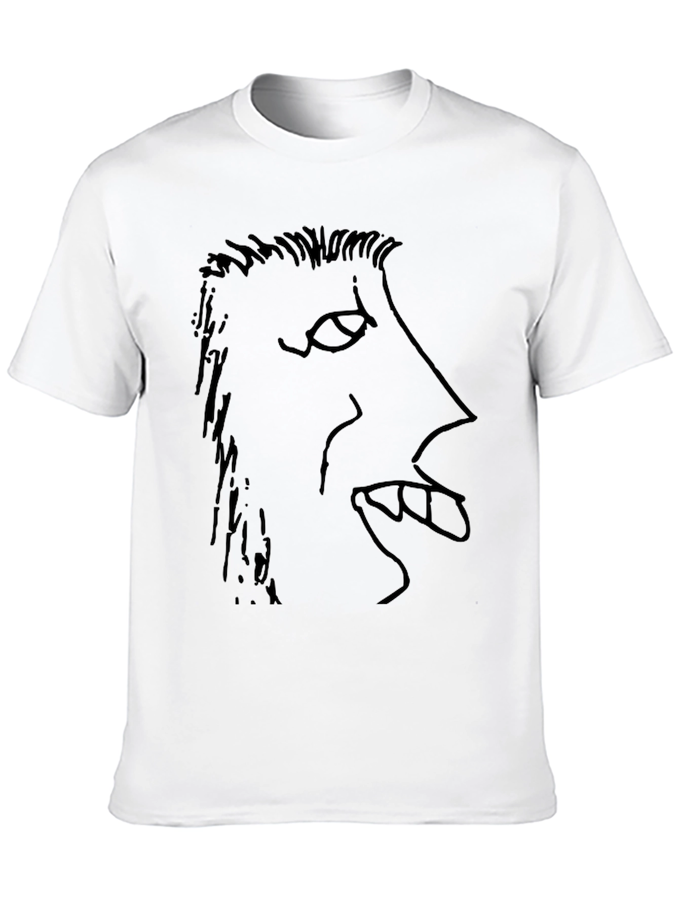 Abstract Face Graphic Tee - Modern Art Shirt